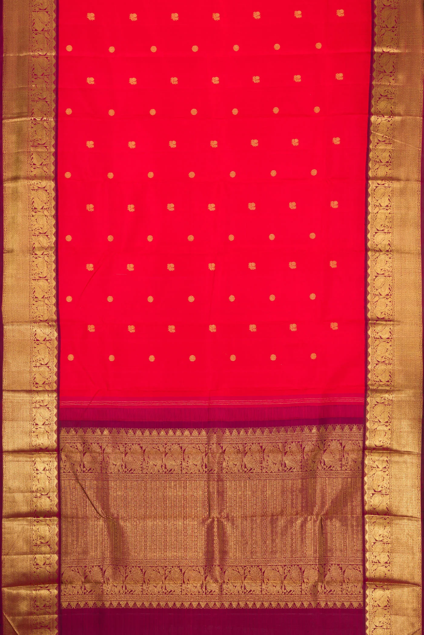 Red Kanjivaram Silk Saree - Image 6