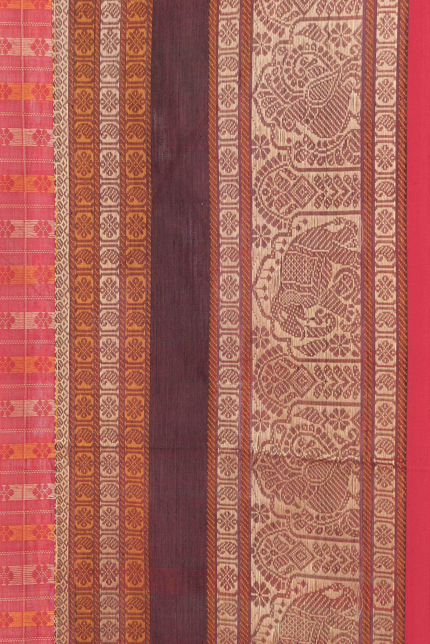 Red Silk Cotton Saree - Image 3