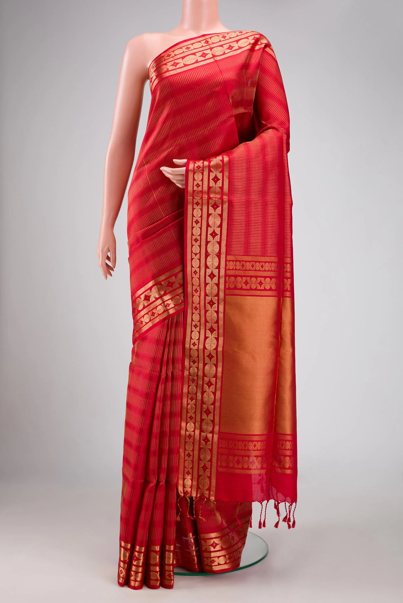 Red Soft Silk Saree - Image 2