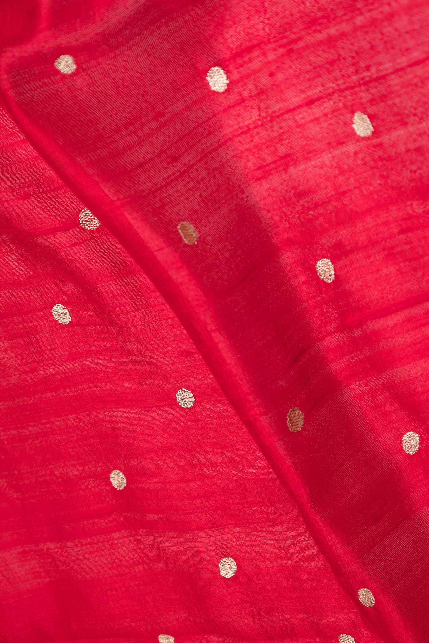 Red Dual Tone Tussar Saree - Image 2