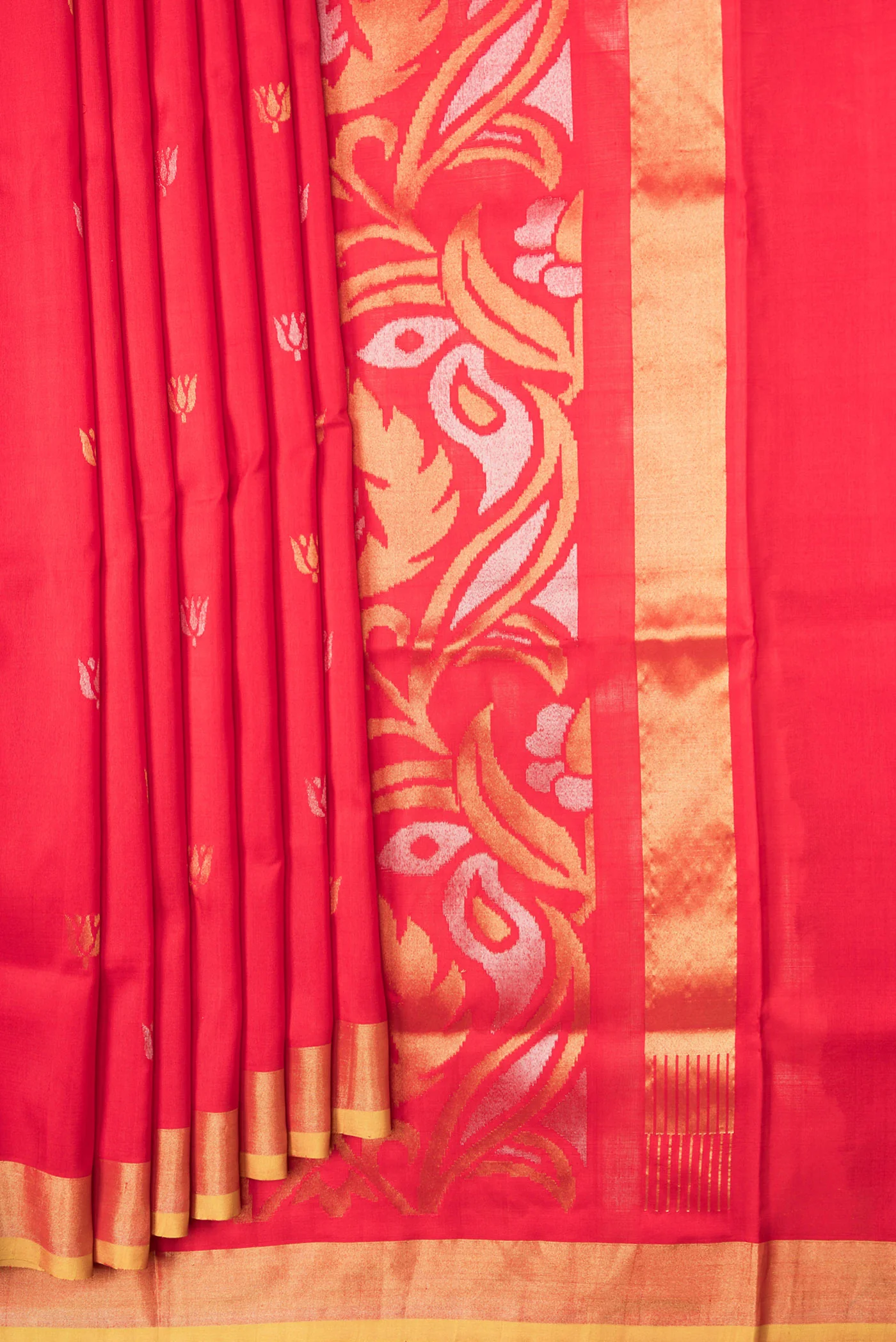 Red Uppada Silk Saree - Image 4
