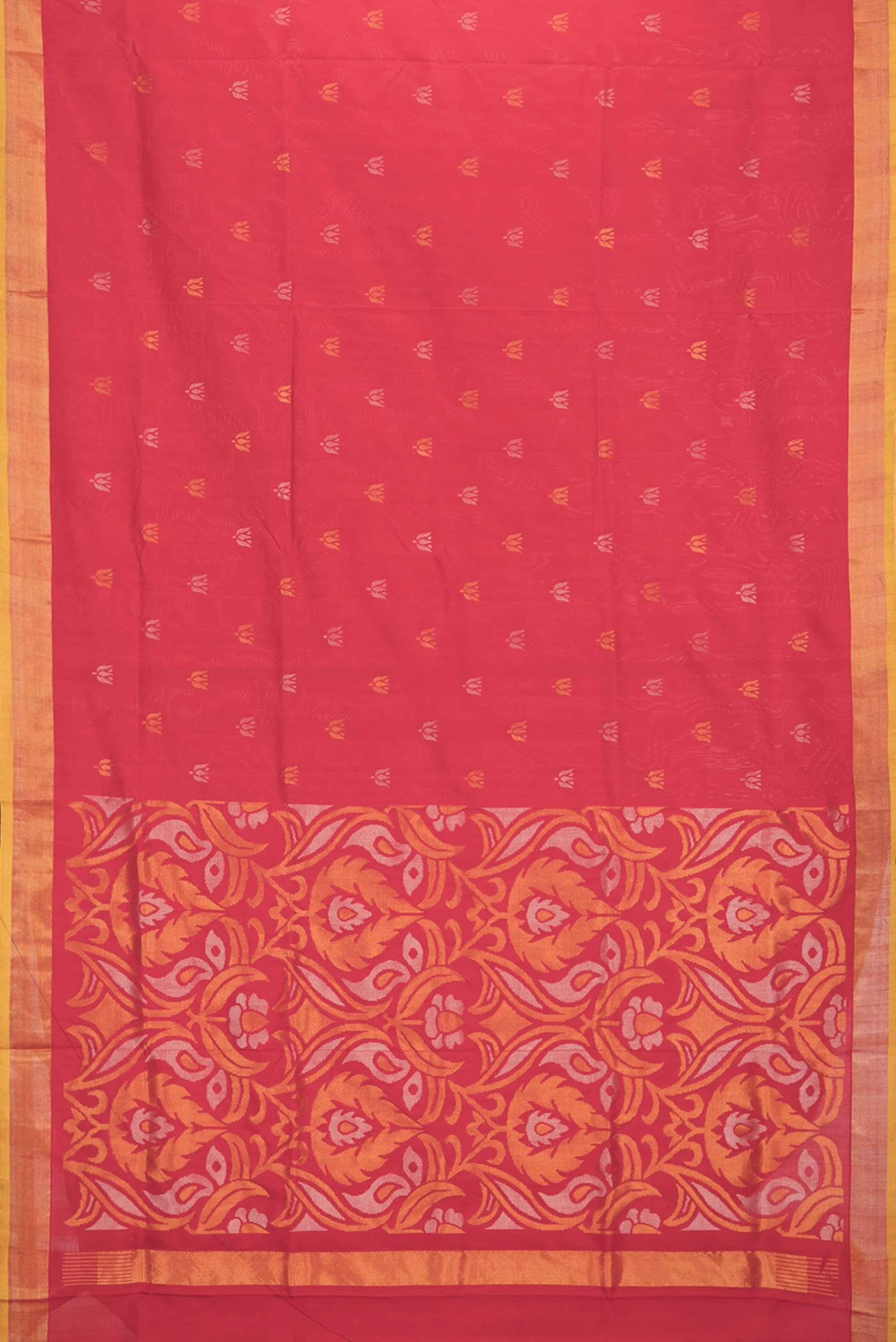Red Uppada Silk Saree - Image 6