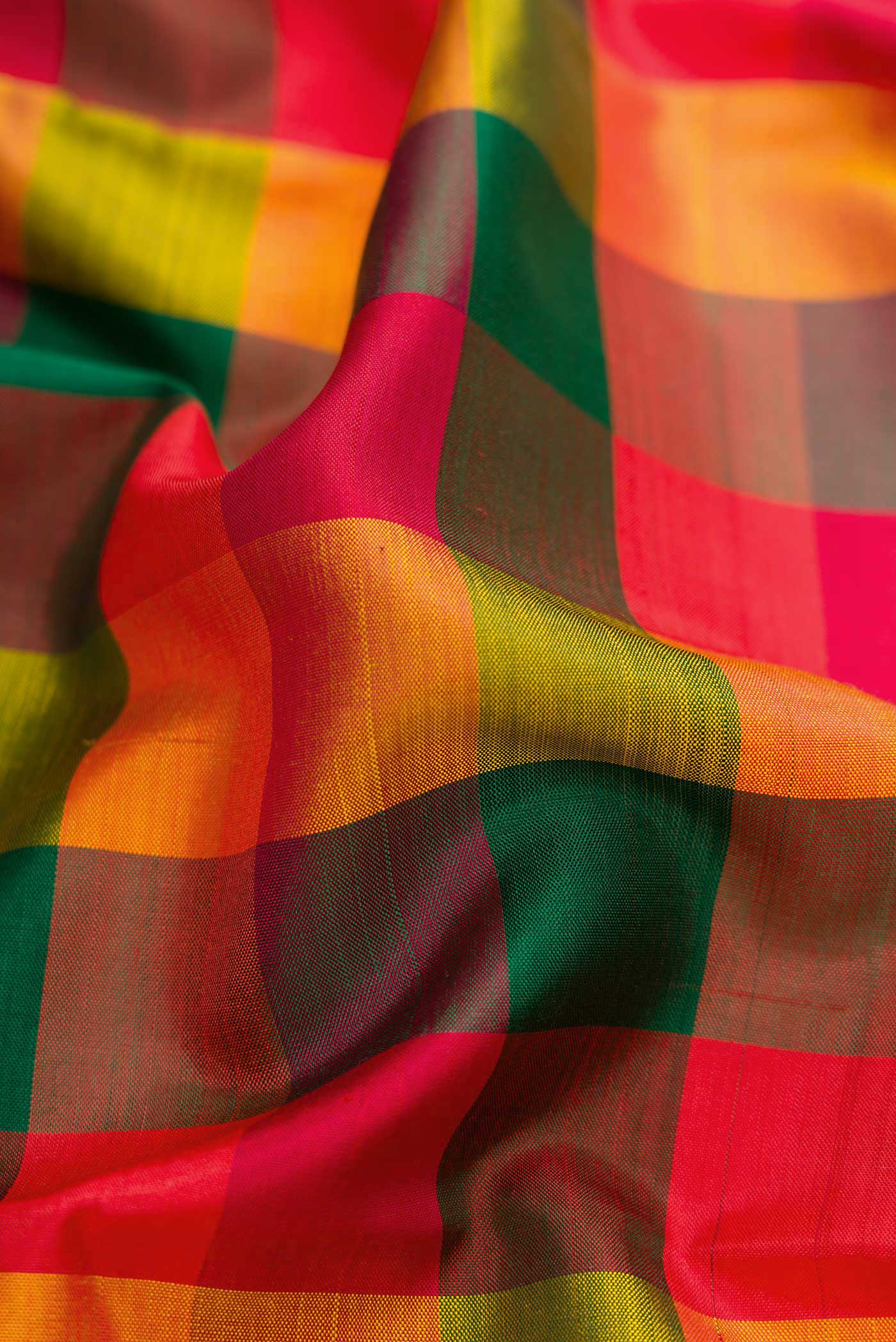Multi Color Kanchipuram Silk Saree - Image 2