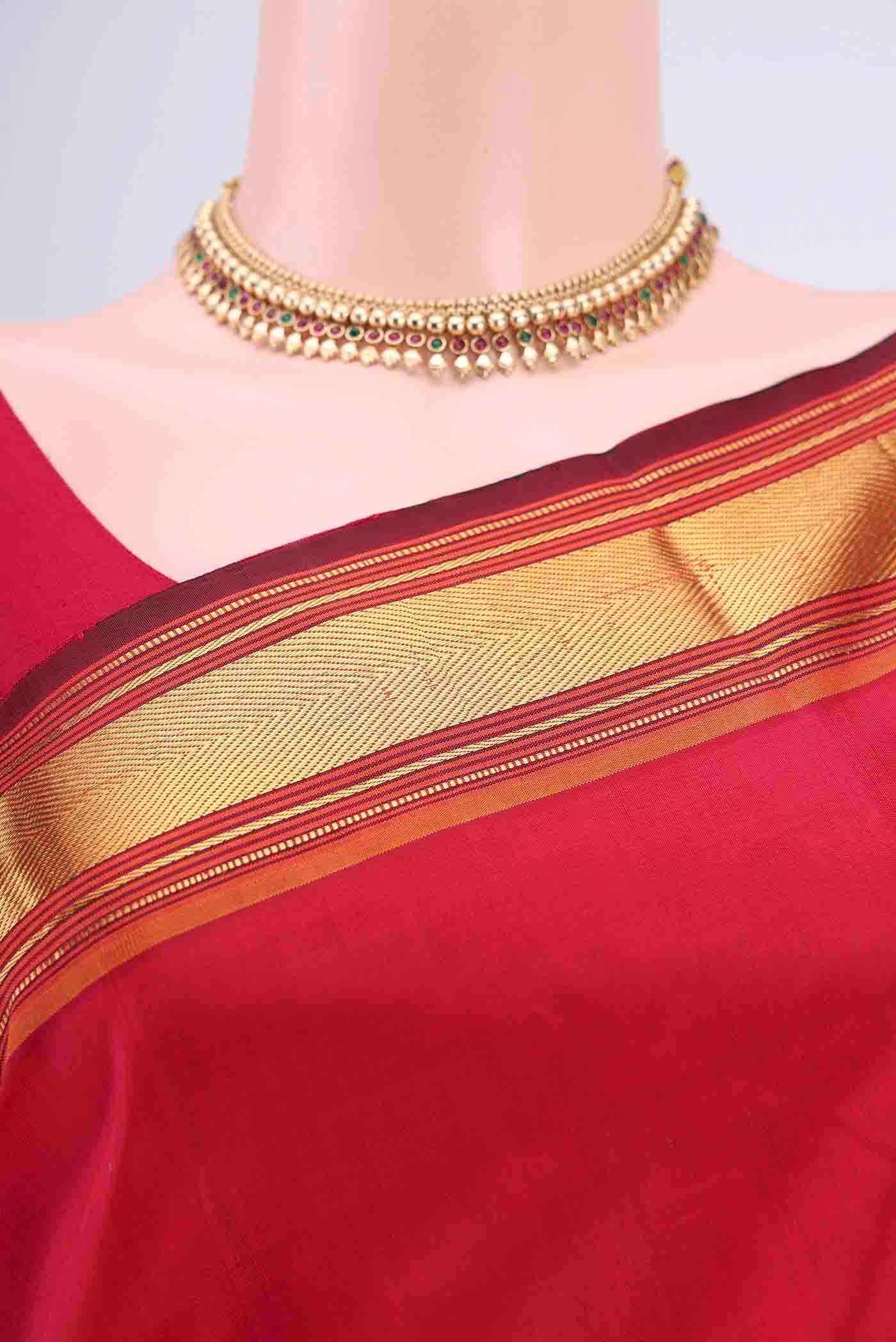 Red Kanchipuram Saree - Image 2