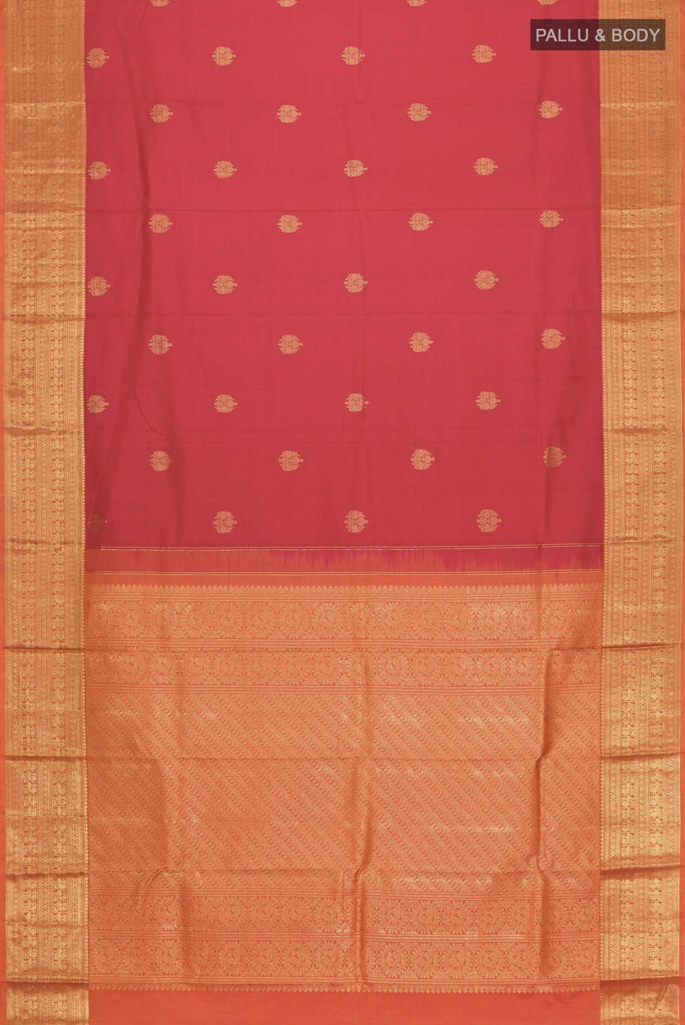 Red Kanjivaram Silk Saree - Image 6