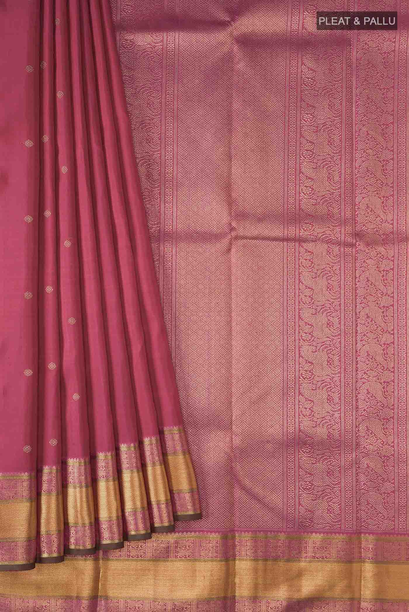 Red Kanchipuram Silk Saree - Image 4