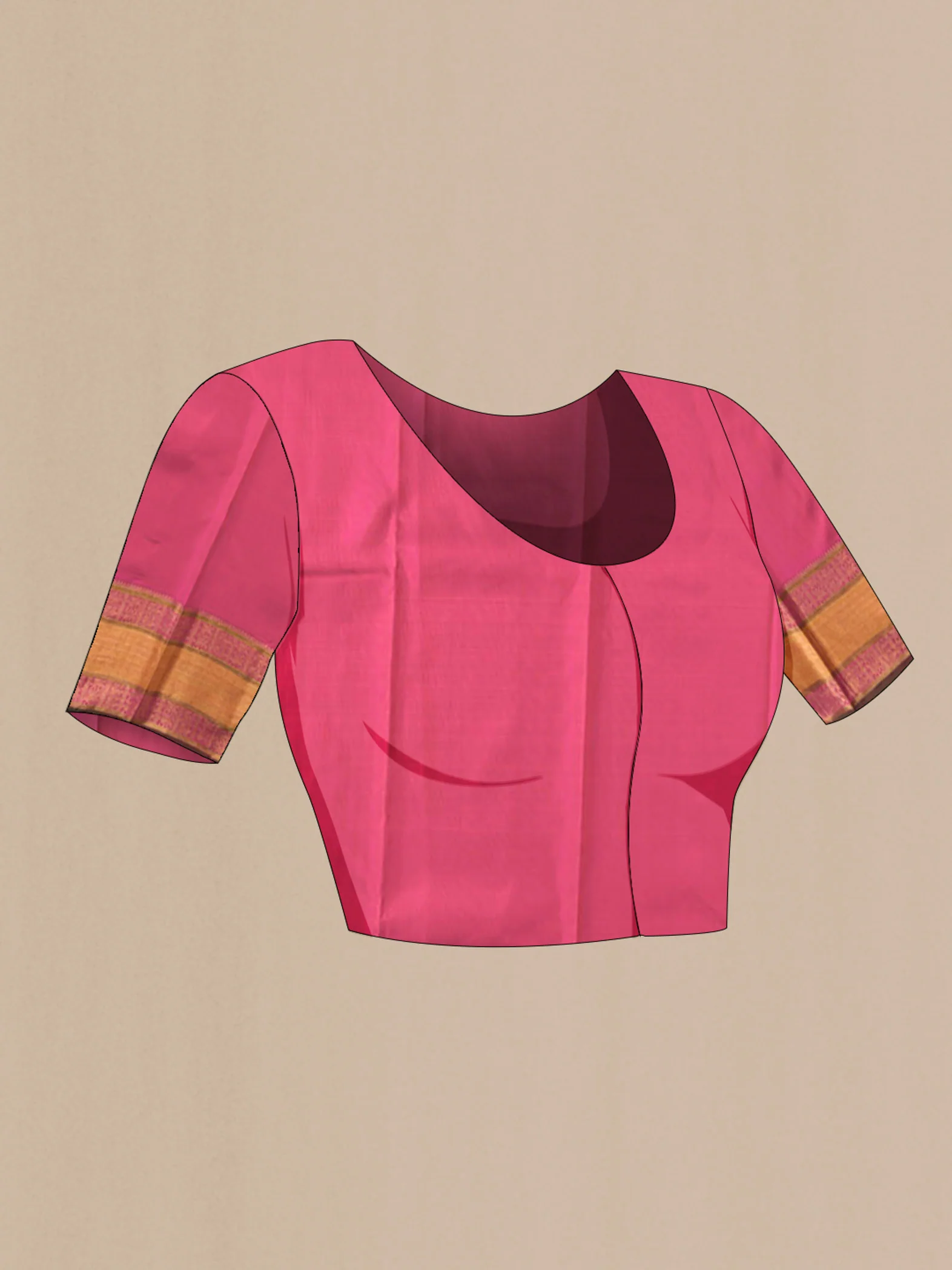 Red Kanchipuram Silk Saree - Image 5
