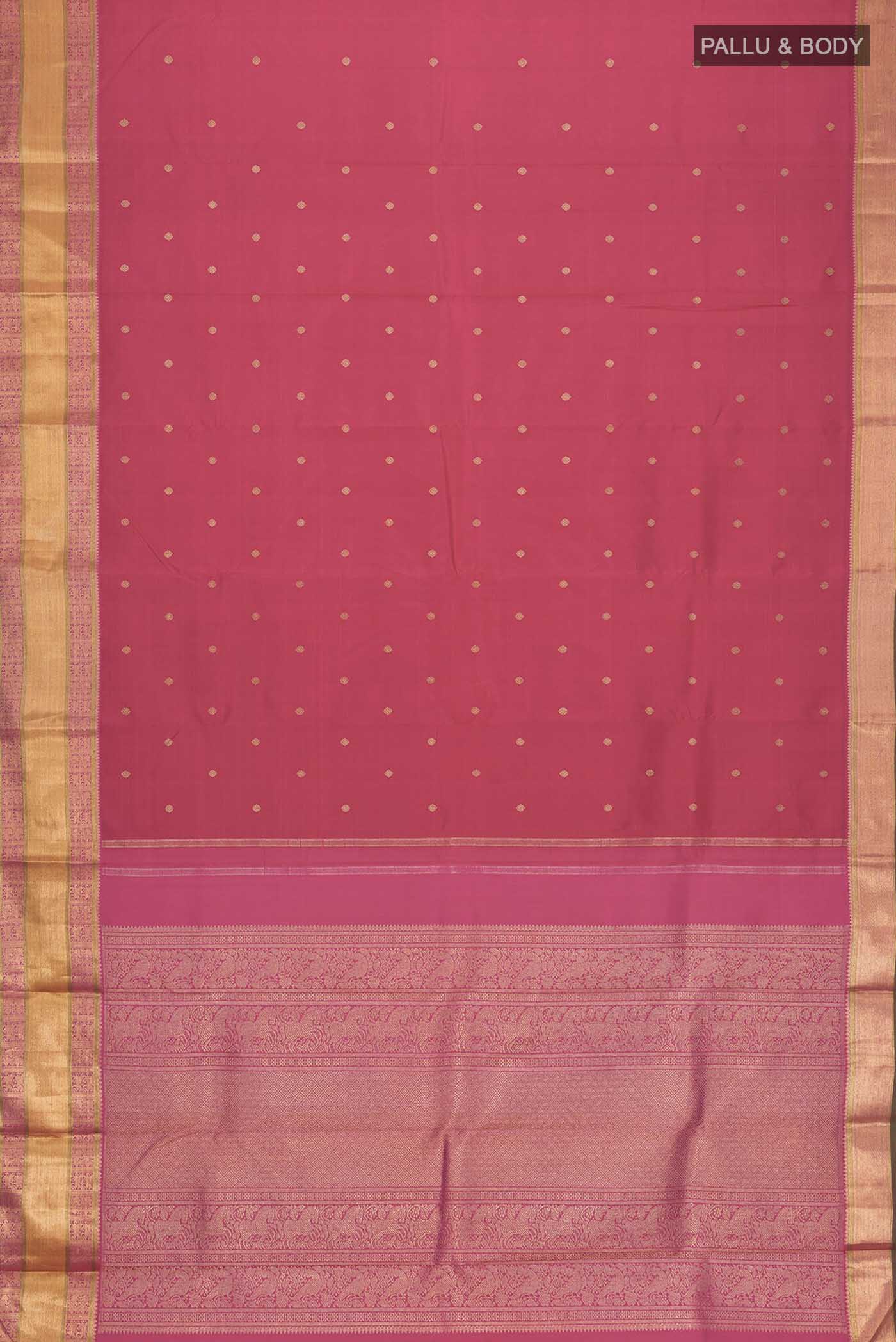 Red Kanchipuram Silk Saree - Image 6