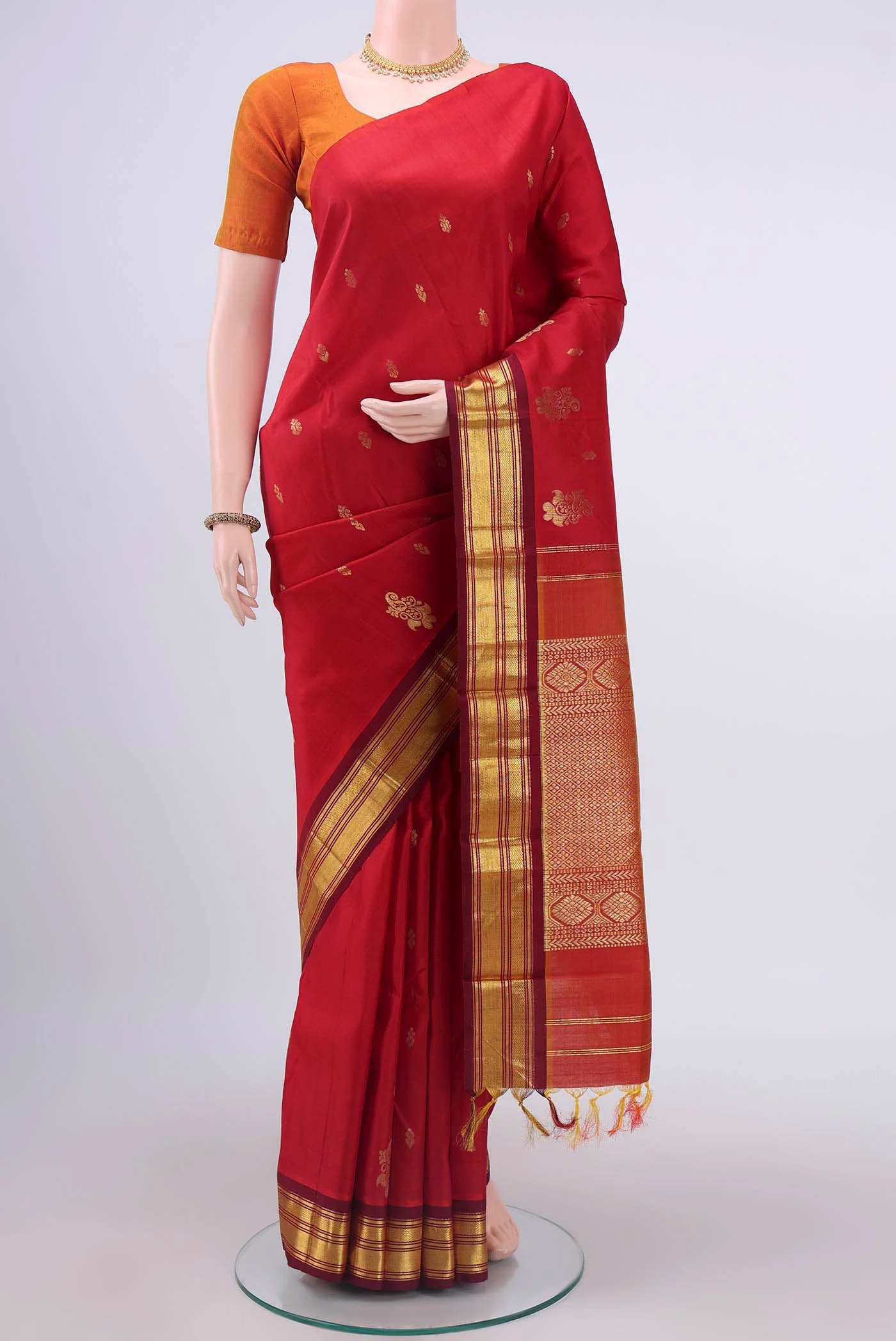 Red Kanjivaram Silk Saree