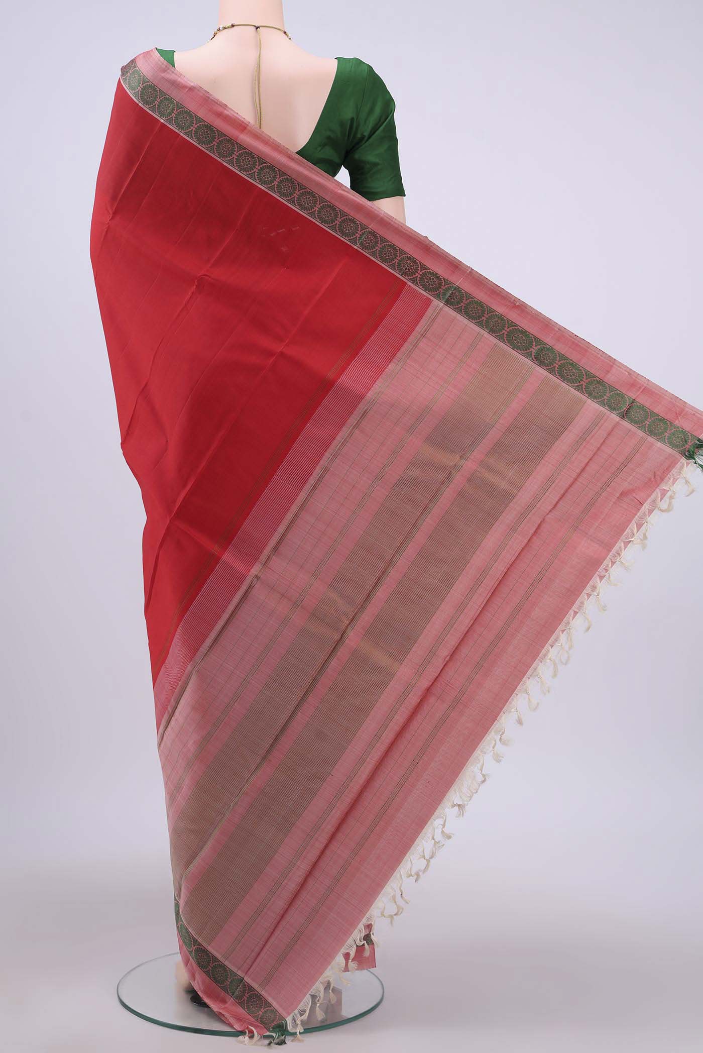 Red Kanjivaram Silk Saree - Image 3