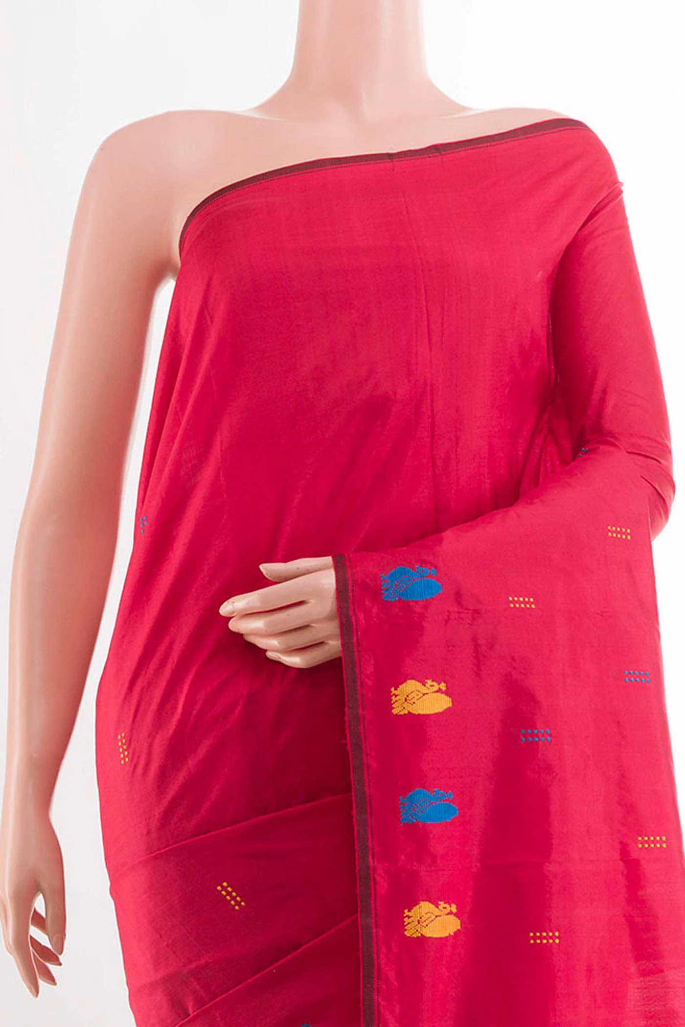 Red Kanchipuram Silk Saree - Image 2