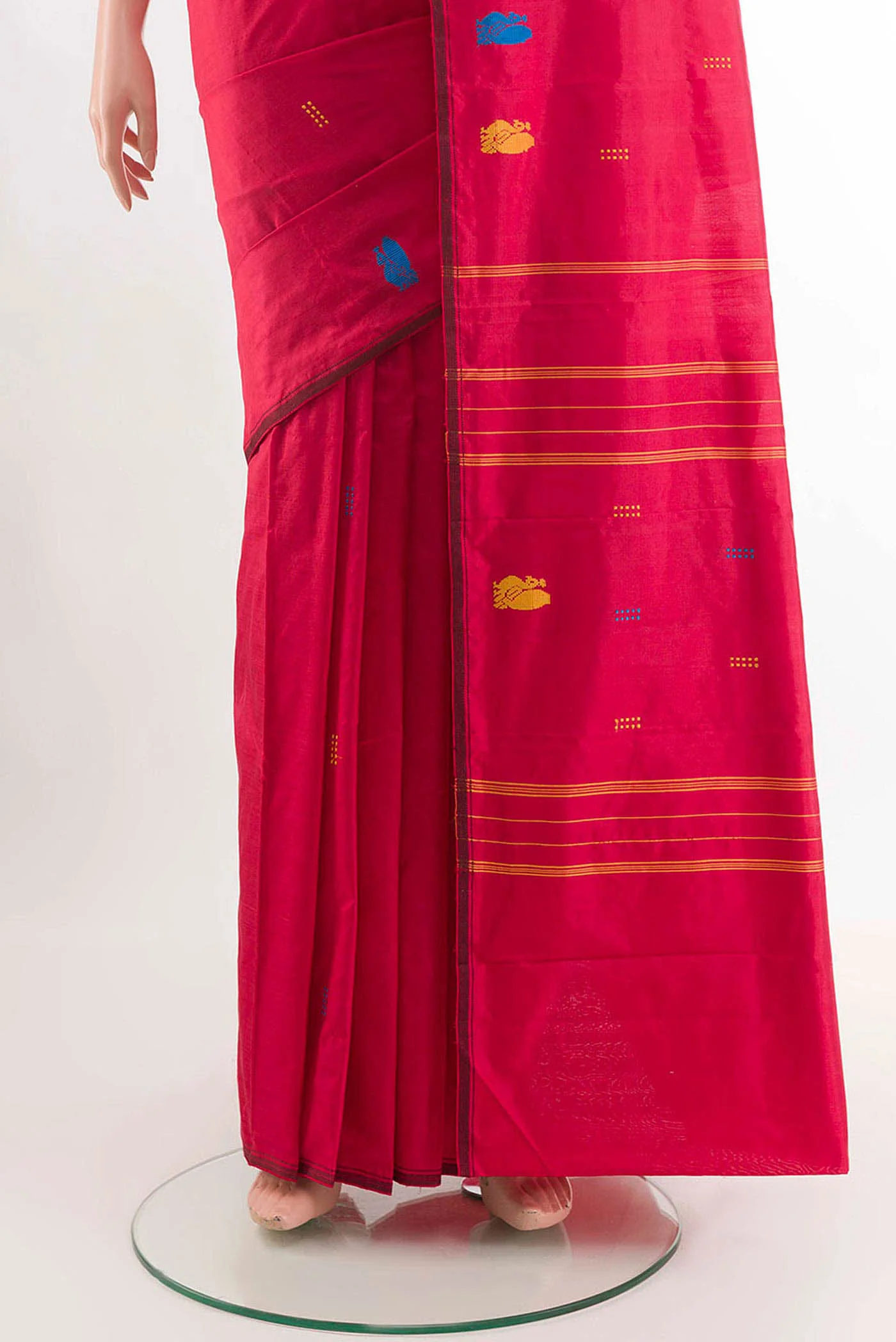 Red Kanchipuram Silk Saree - Image 3