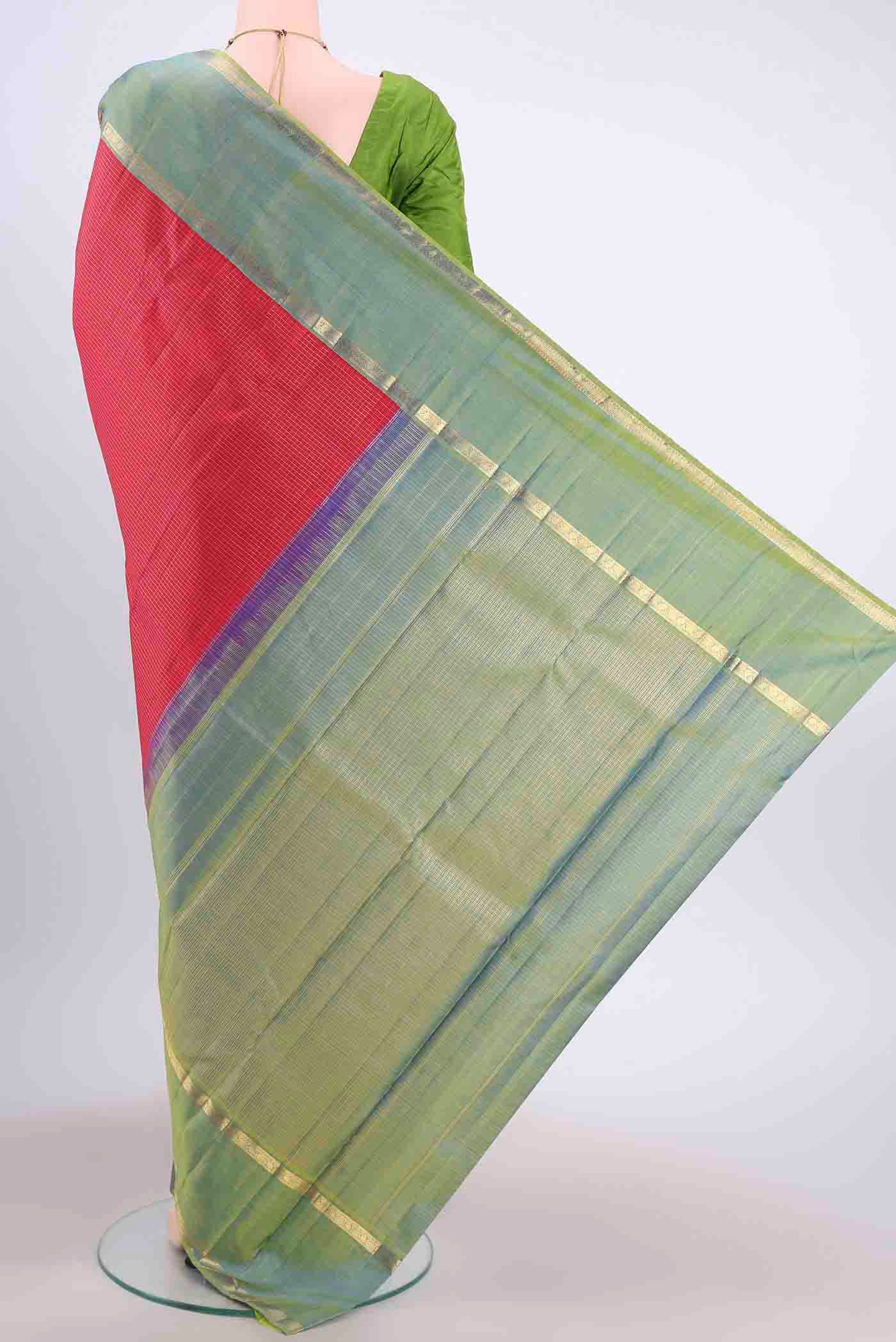 Red Kanjivaram Silk Saree - Image 3