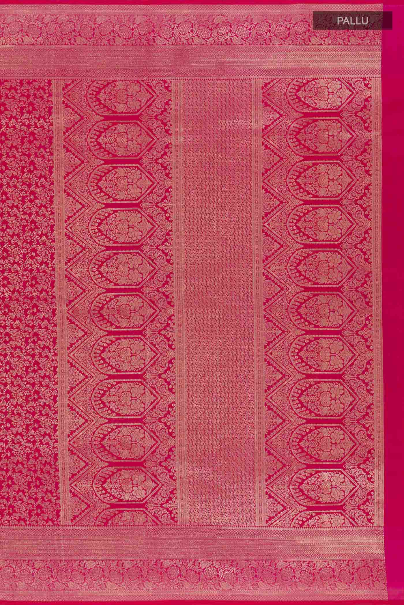 Red Kanchipuram Silk Saree - Image 6