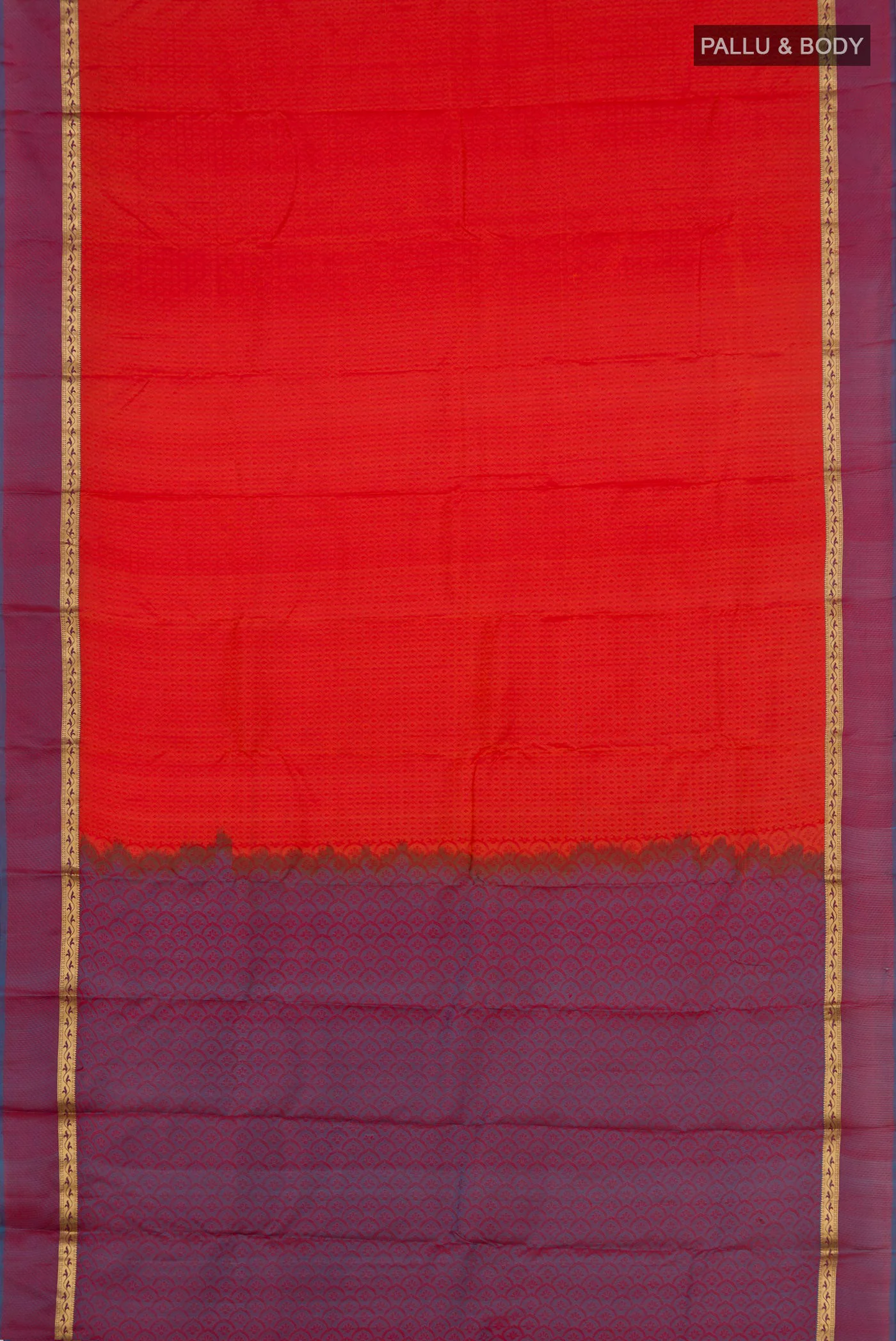 Red Kanchipuram Silk Saree - Image 5