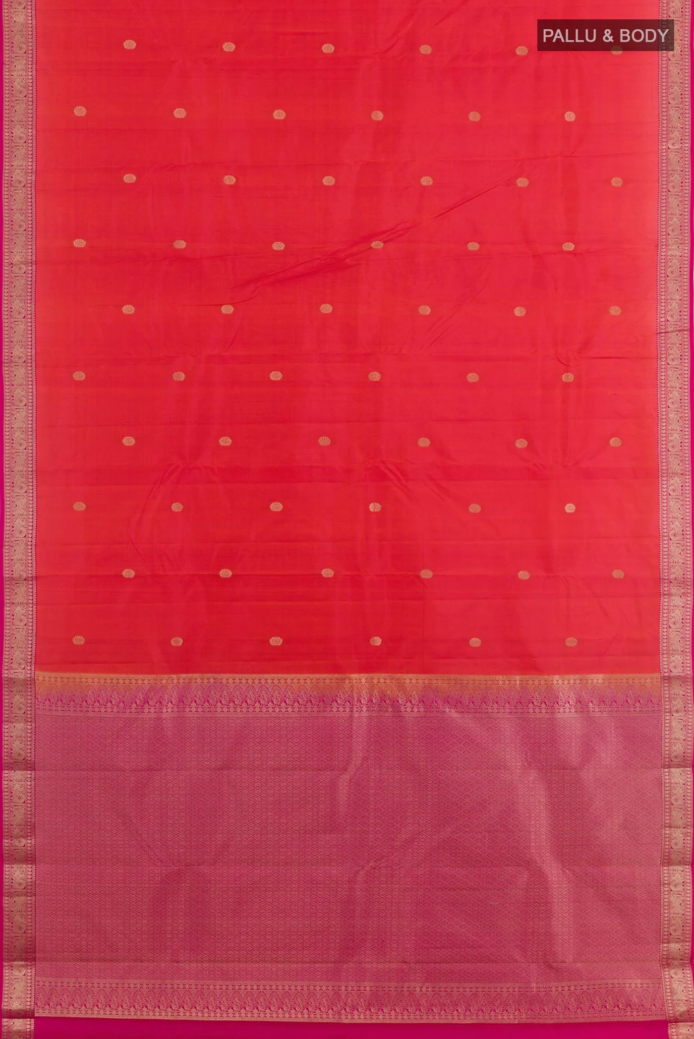 Red Kanchipuram Silk Saree - Image 3