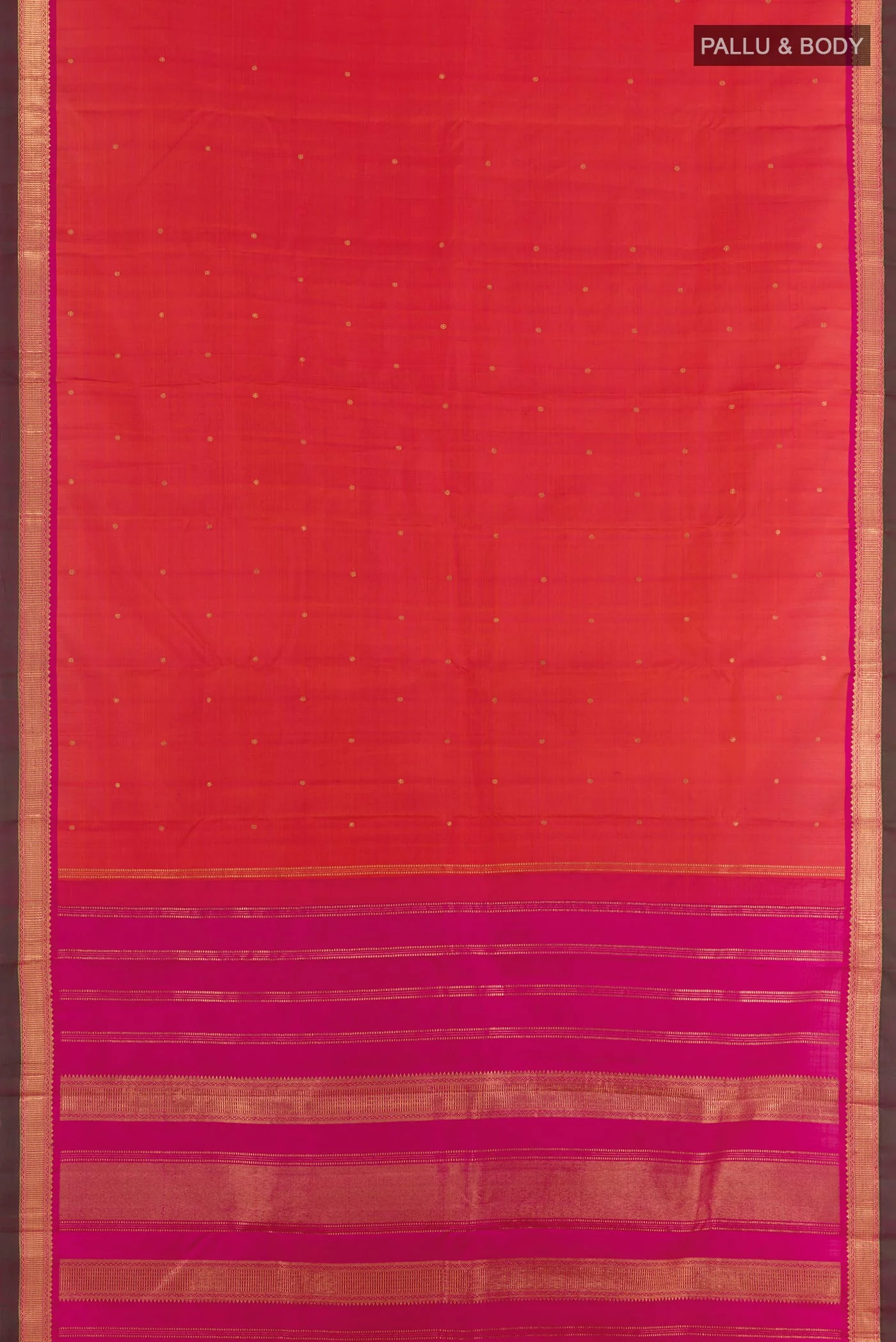 Red Kanchipuram Silk Saree - Image 3