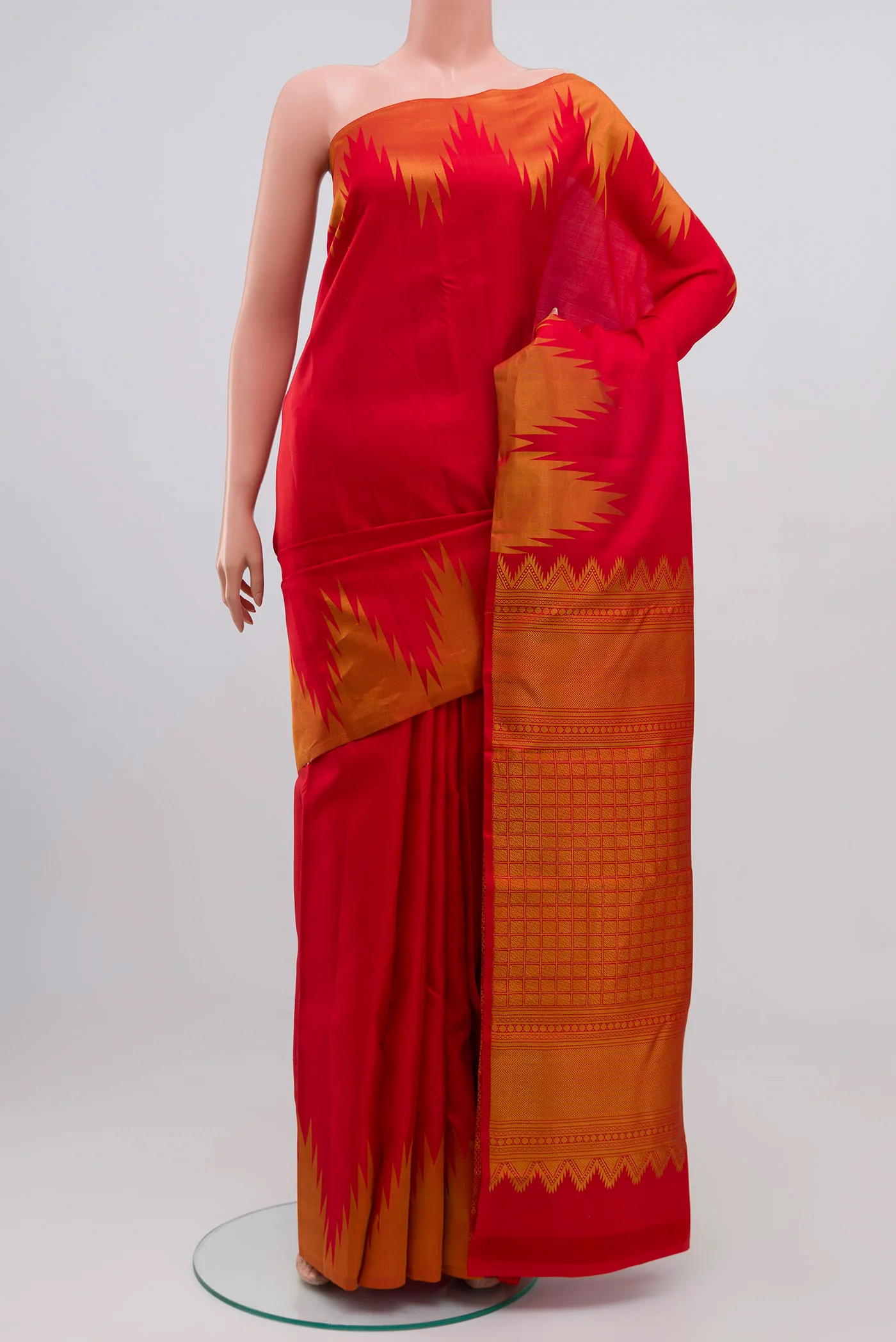 Red Kanchipuram Silk Saree