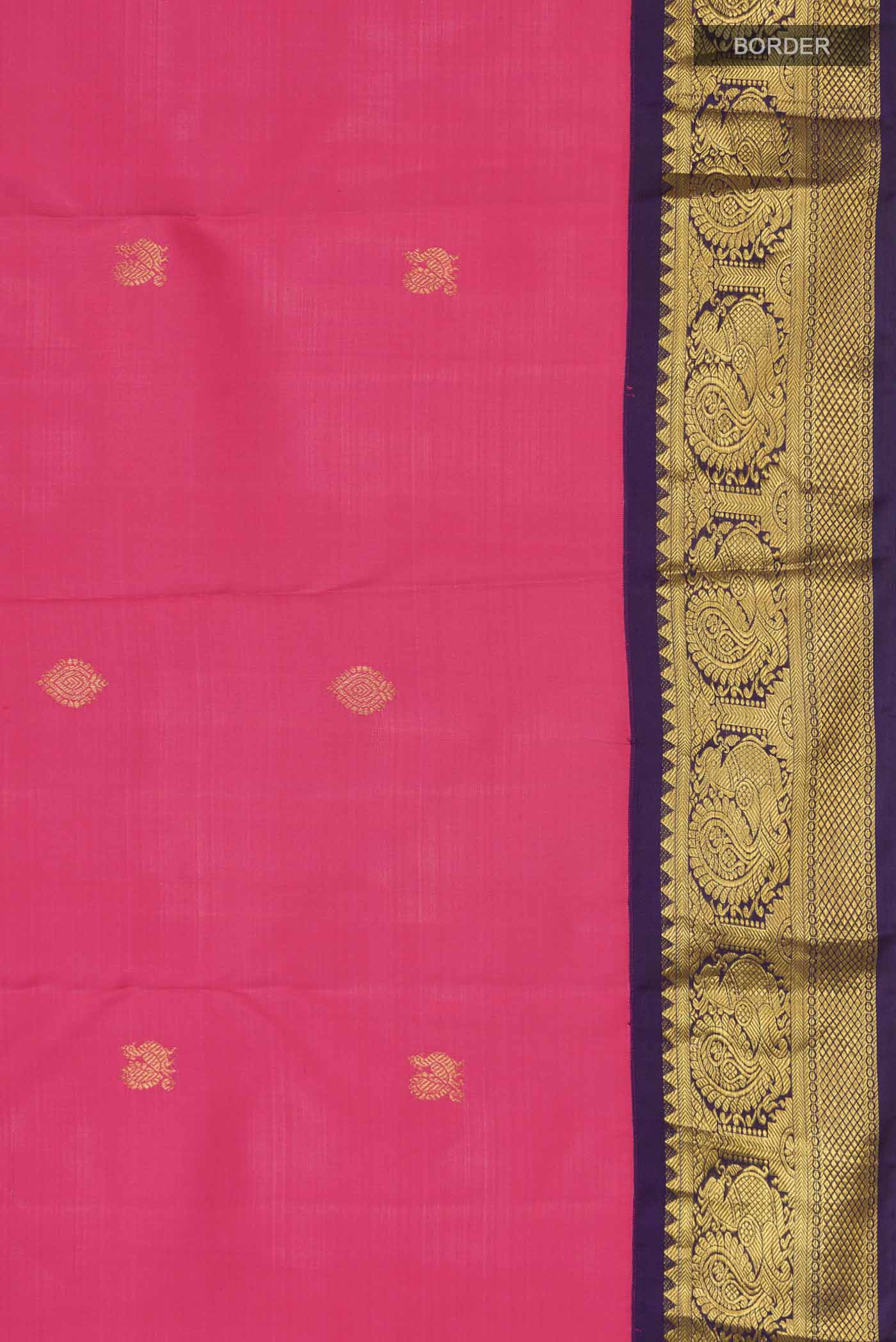 Pink Kanjivaram Silk Saree - Image 3