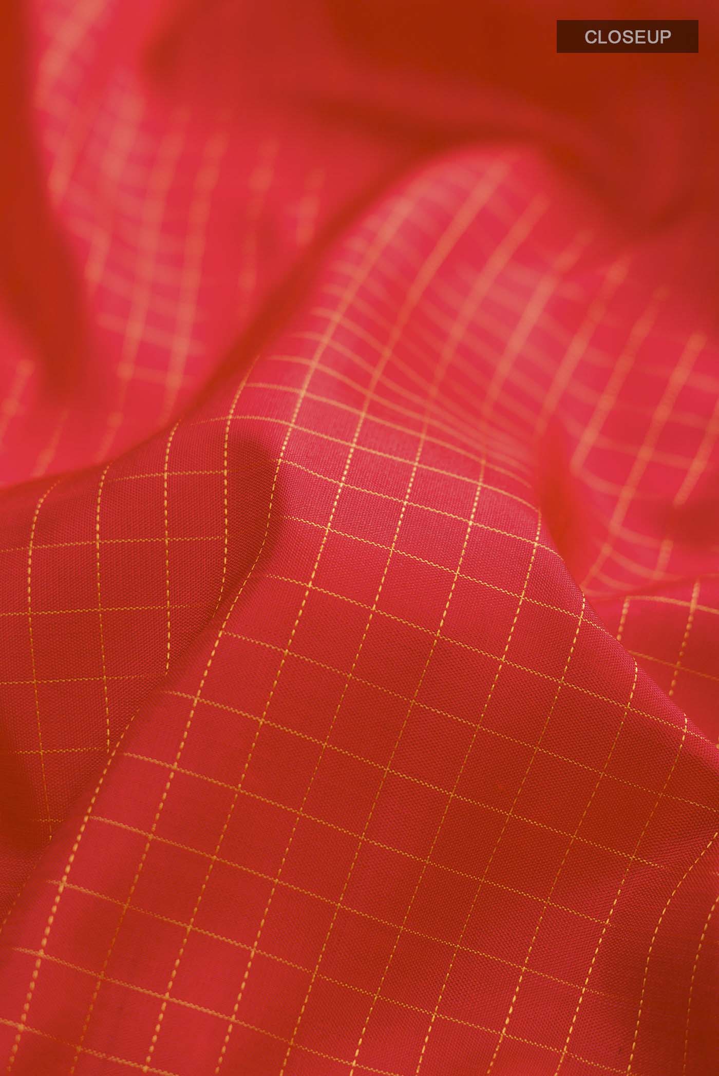 Red Kanchipuram Silk Saree - Image 2