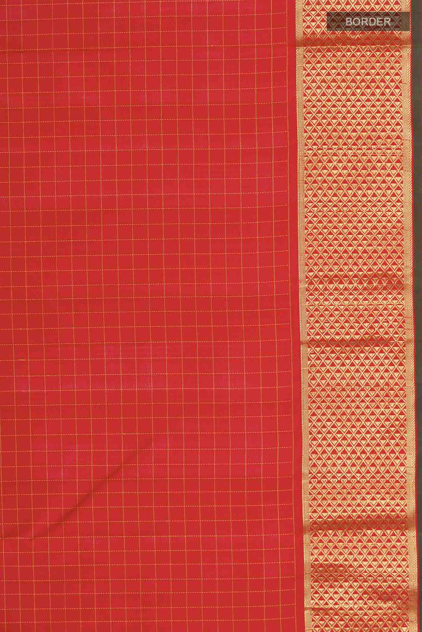 Red Kanchipuram Silk Saree - Image 3