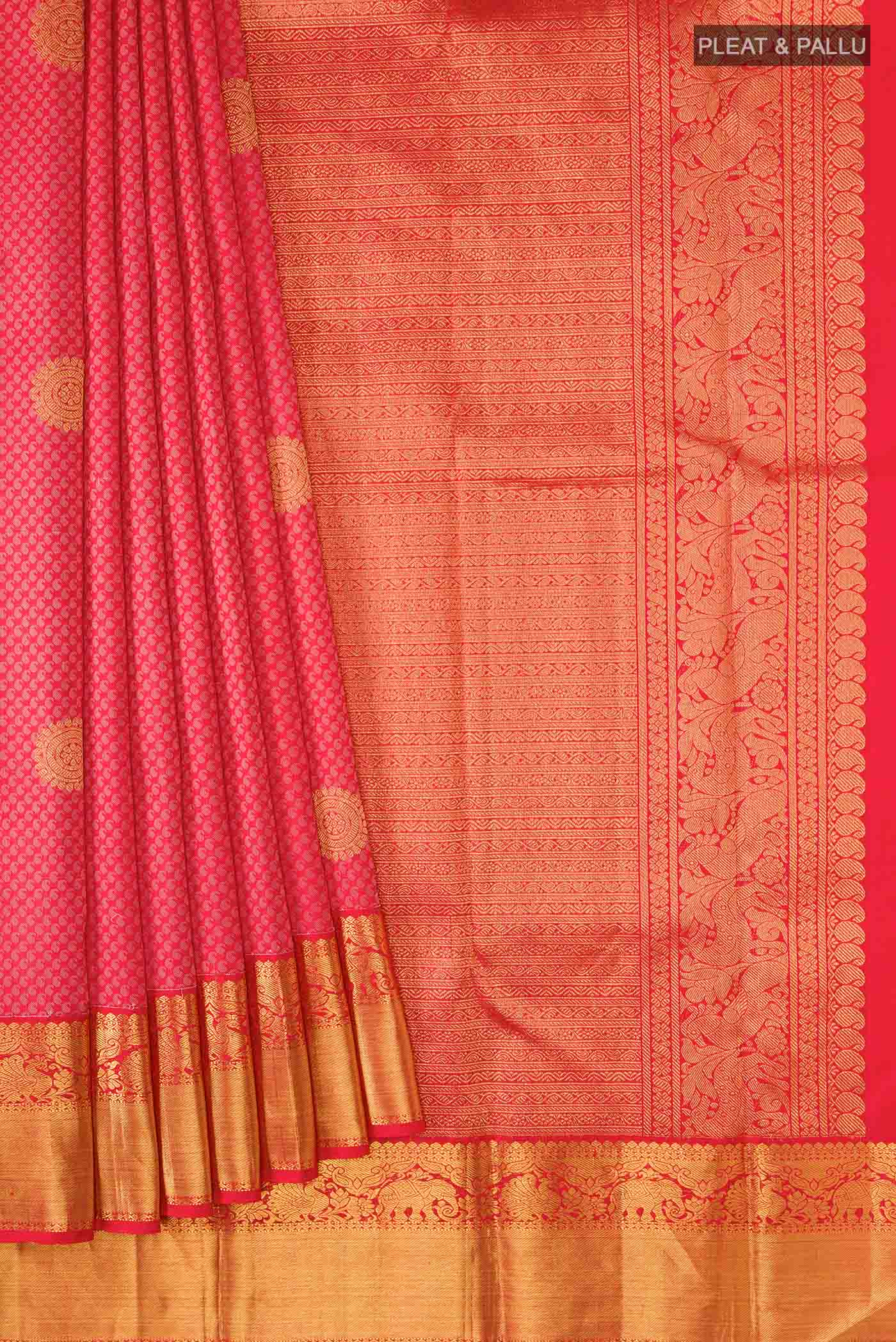 Red Kanjivaram Silk Saree - Image 4
