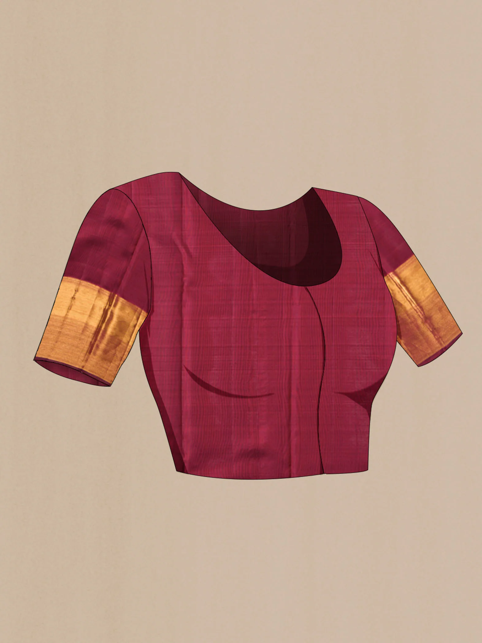 Red Kanchipuram Silk Saree - Image 5