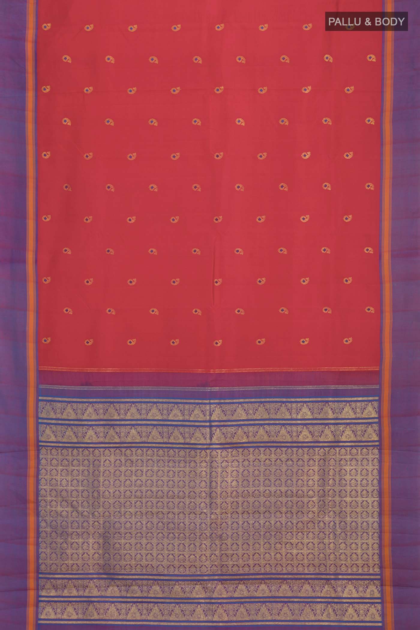 Red Kanjivaram Silk Saree - Image 6