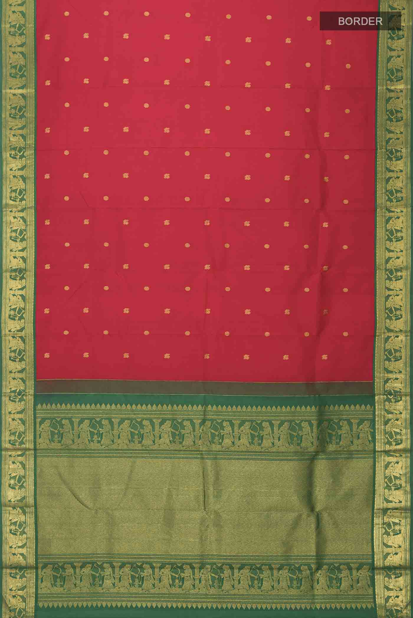 Red Kanjivaram Silk Saree - Image 6