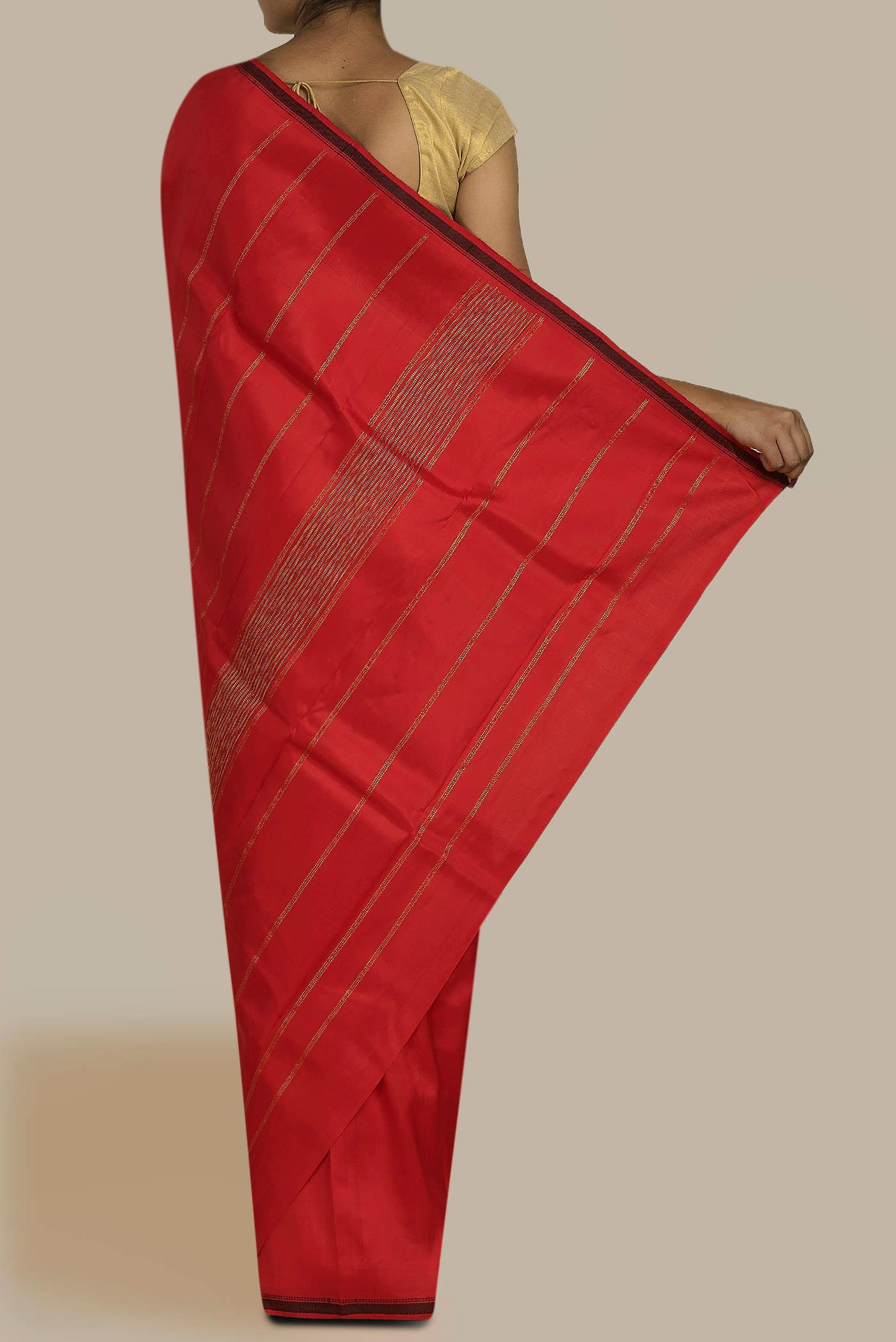 Red Kanjivaram Silk Saree - Image 2