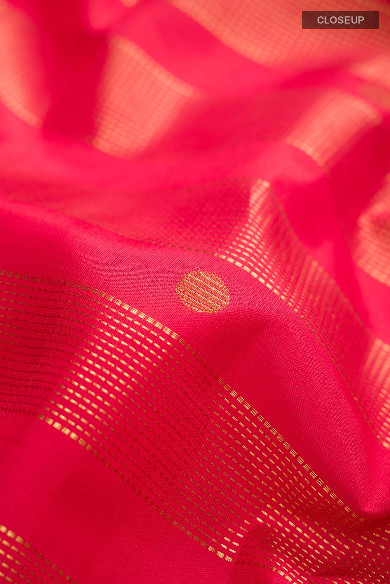 Red Kanchipuram Silk Saree - Image 3