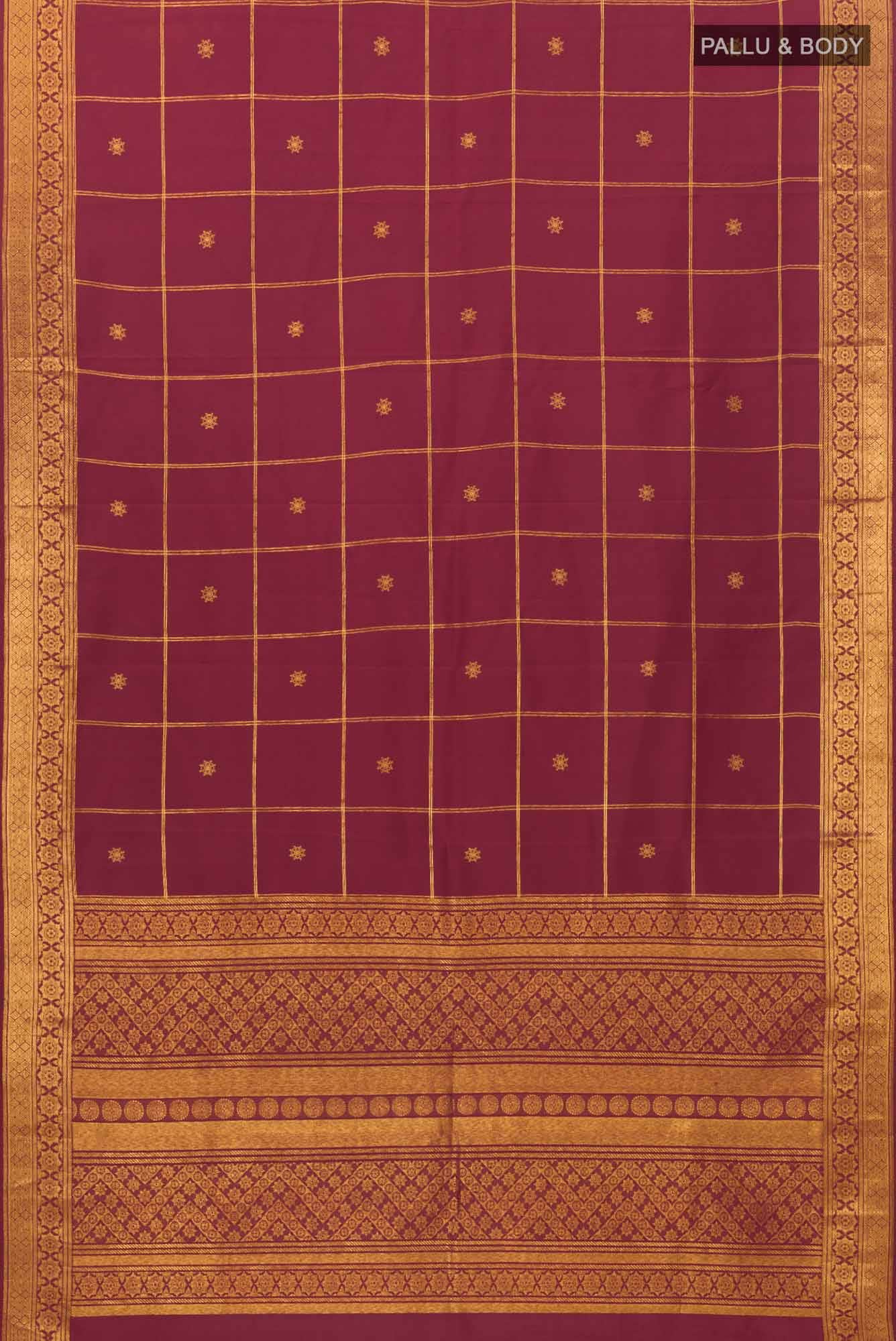 Savitri-Maroon Kanchipuram Silk Saree - Image 6