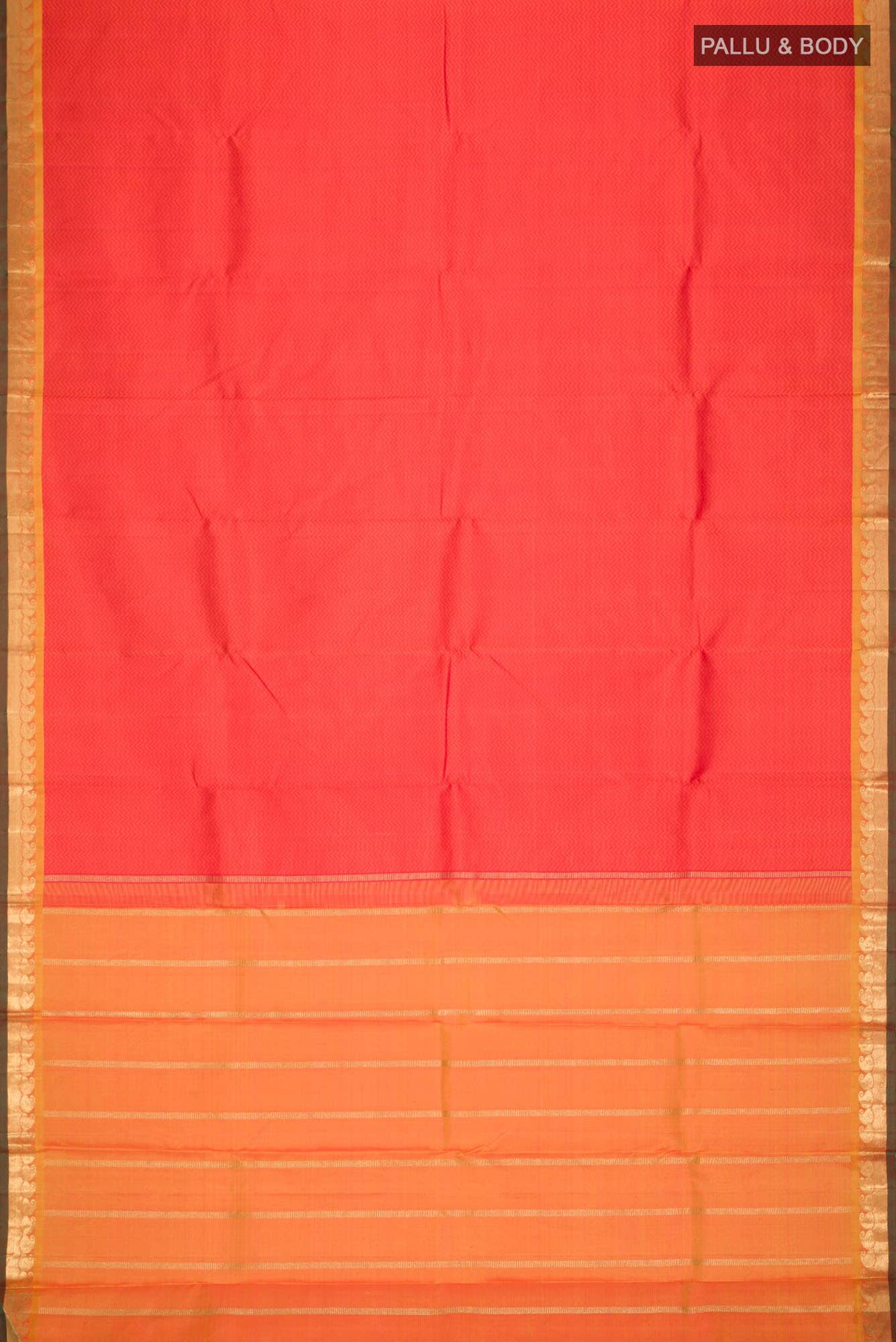 Red Kanchipuram Silk Saree - Image 4