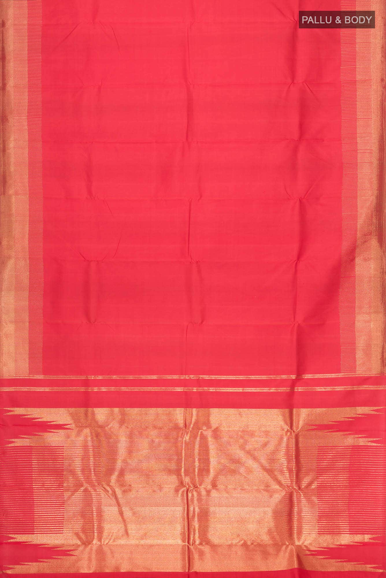 Red Kanchipuram Silk Saree - Image 4