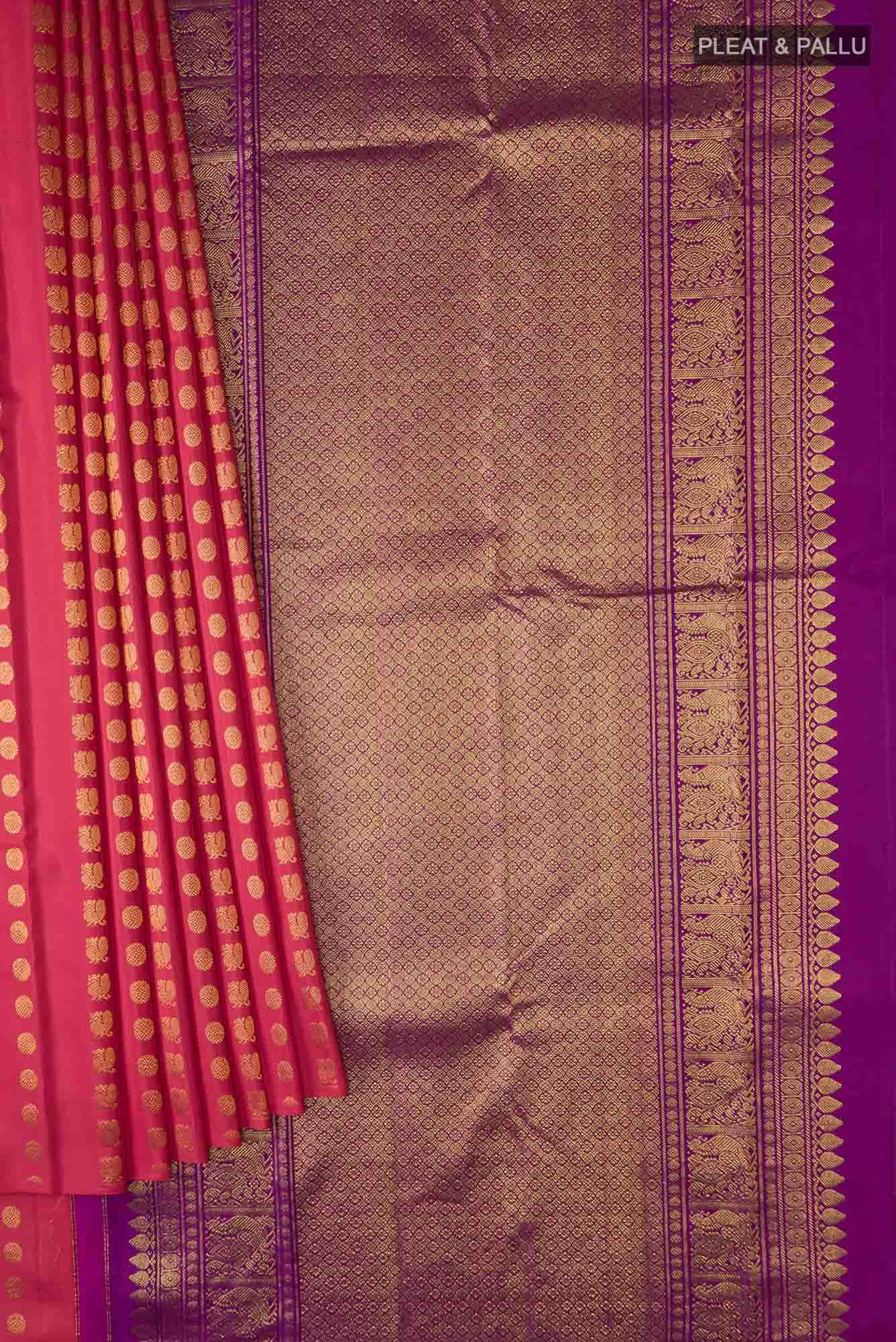 Red Kanchipuram Silk Saree - Image 2