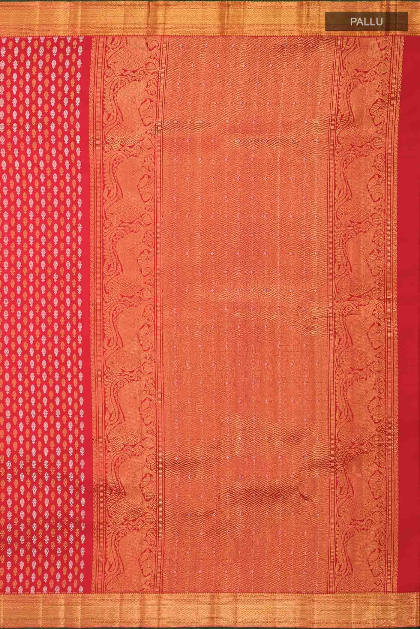 Red Kanjivaram Silk Saree - Image 5