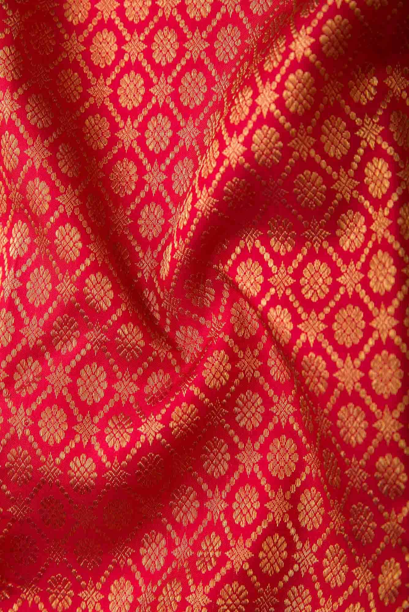 Red Kanjivaram Silk Saree - Image 3