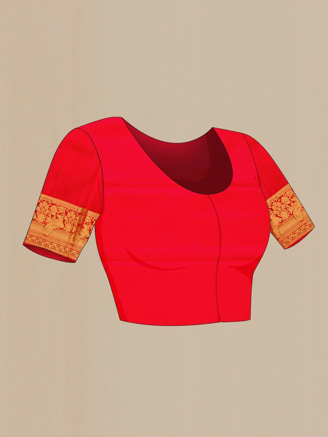 Red Kanjivaram Silk Saree - Image 6