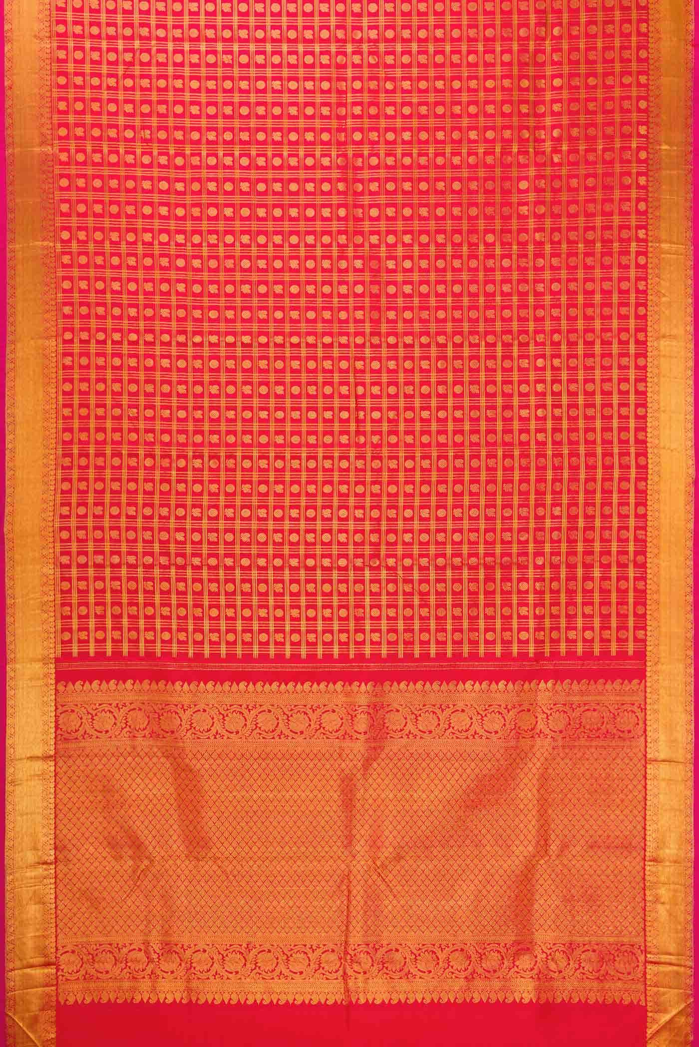 Red Kanjivaram Silk Saree - Image 4