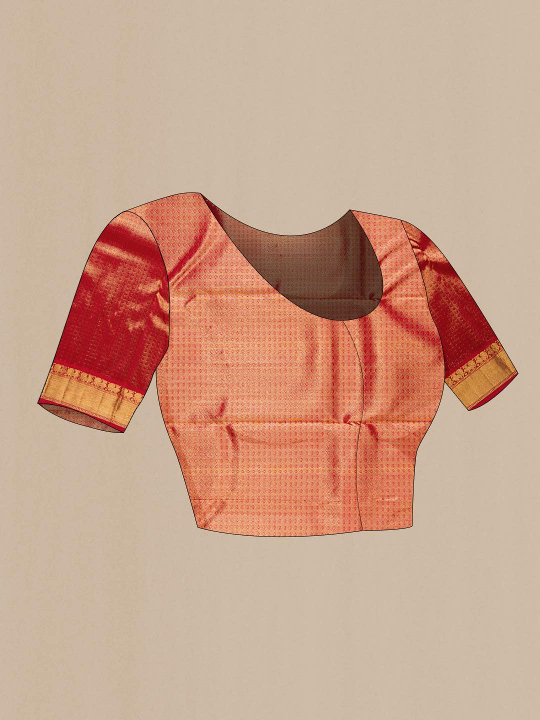 Pure Silk Pure Zari Red Kanjivaram Saree - Image 6