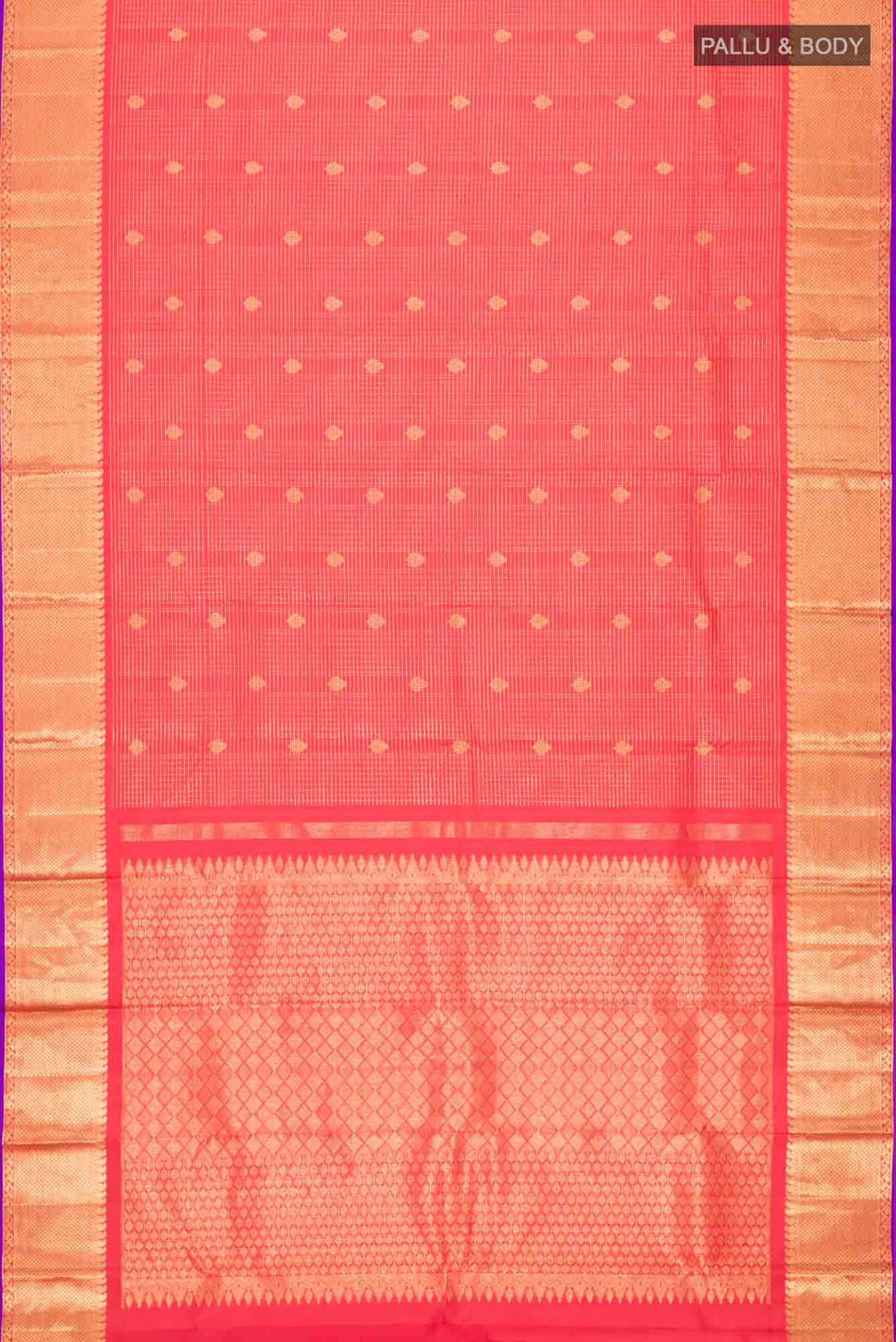 Red Kanjivaram Silk Saree - Image 4