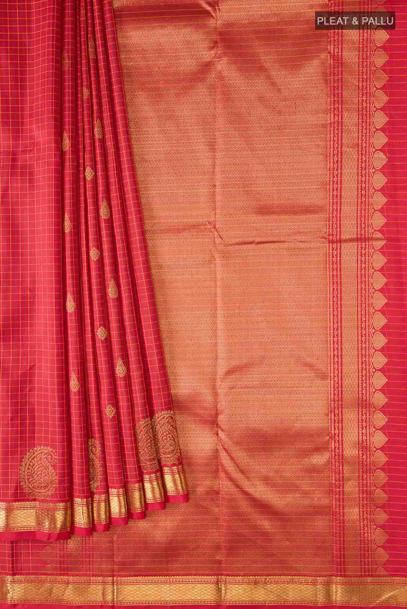 Red Kanjivaram Silk Saree - Image 2