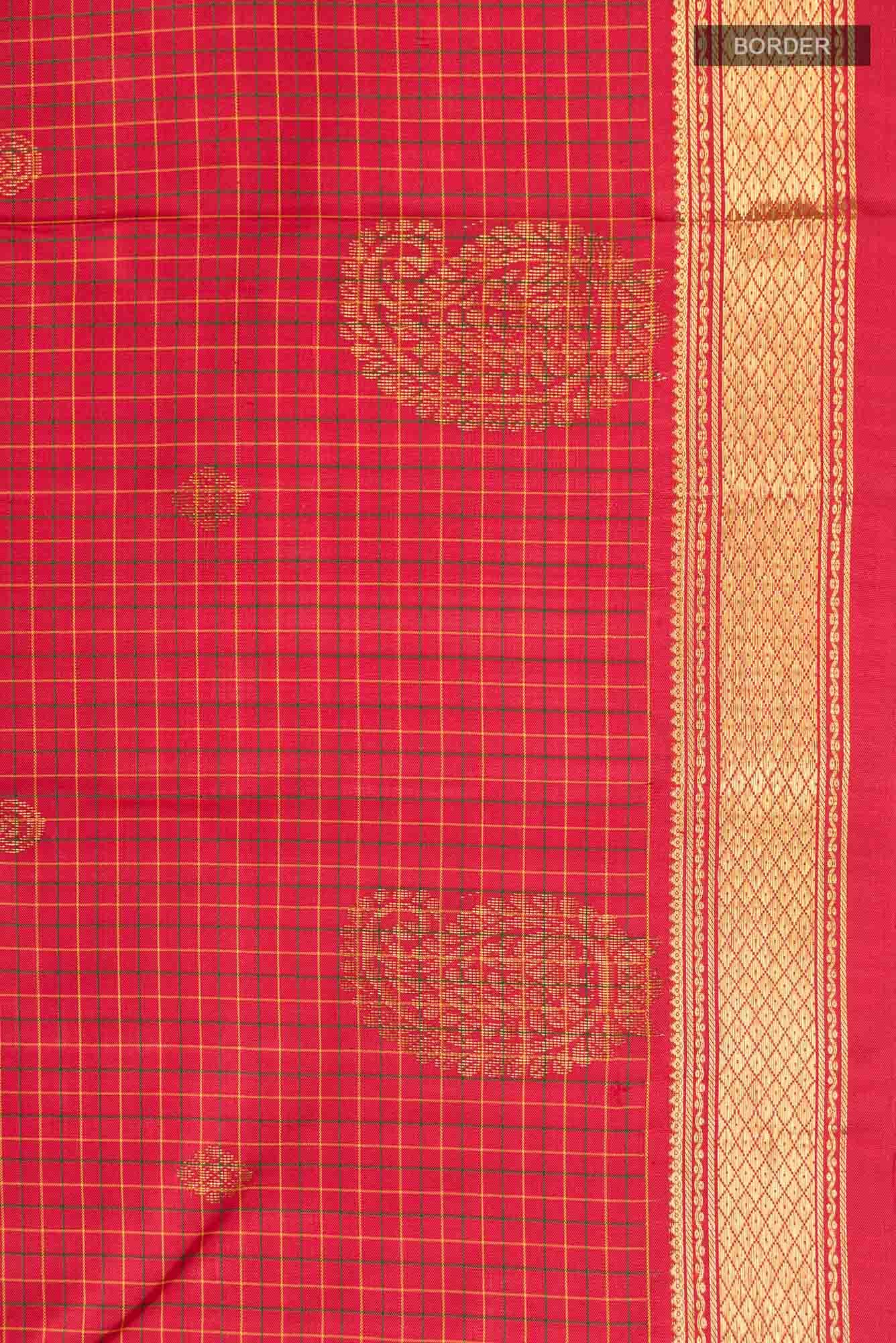 Red Kanjivaram Silk Saree - Image 5