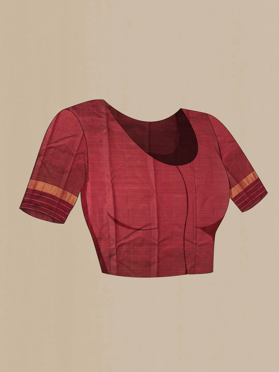 Red Kanchipuram Silk Saree - Image 6