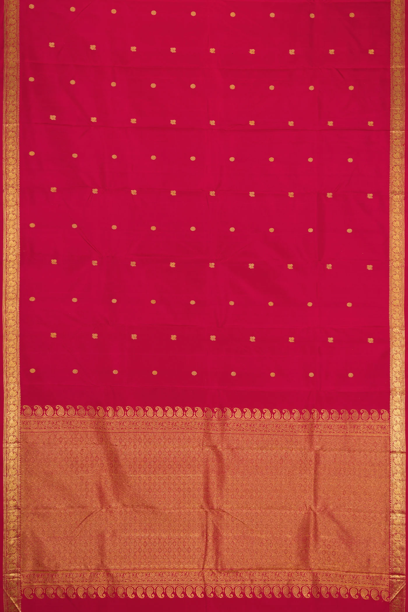 Red Kanchipuram Silk Saree - Image 6