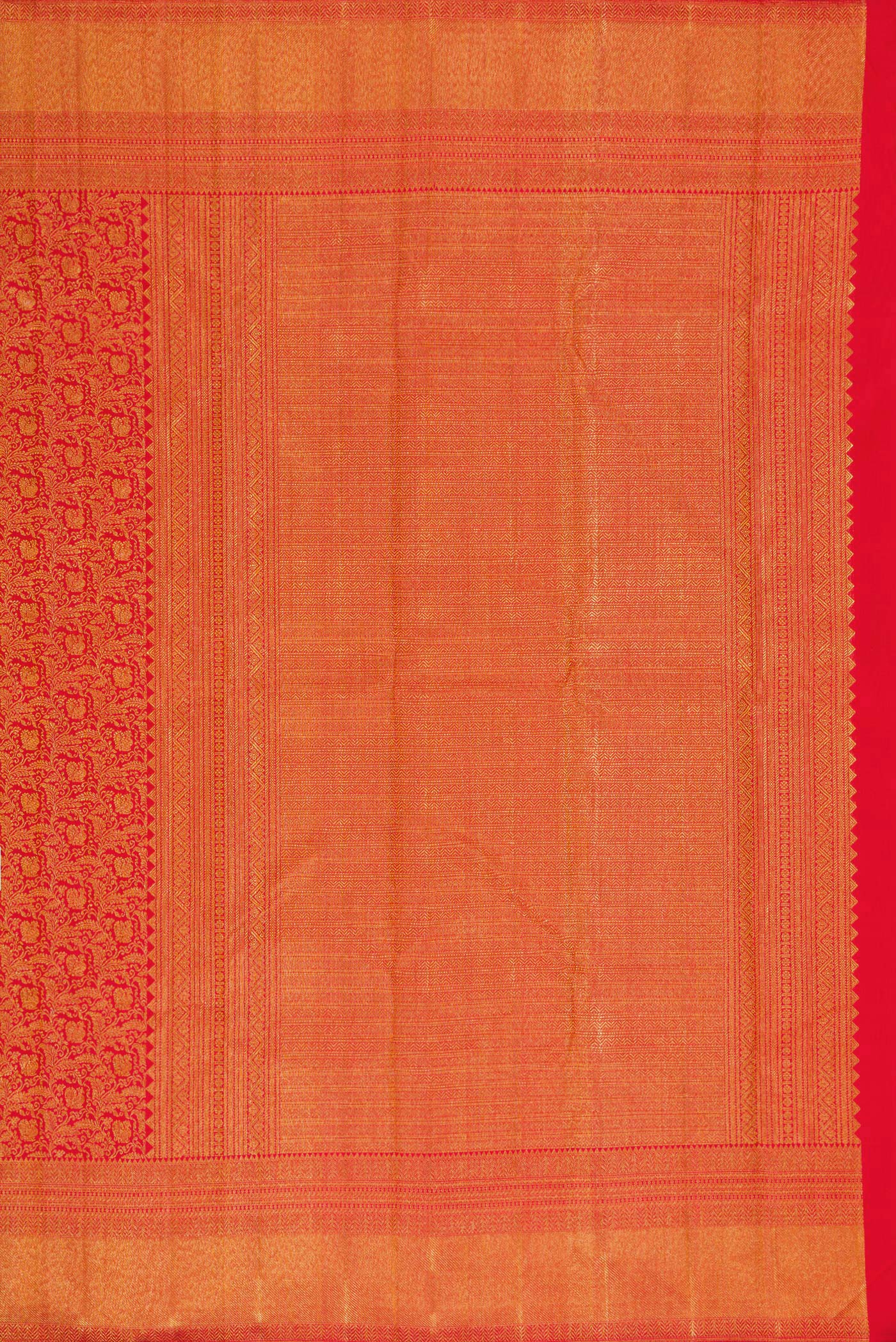 Red Kanchipuram Silk Saree - Image 7