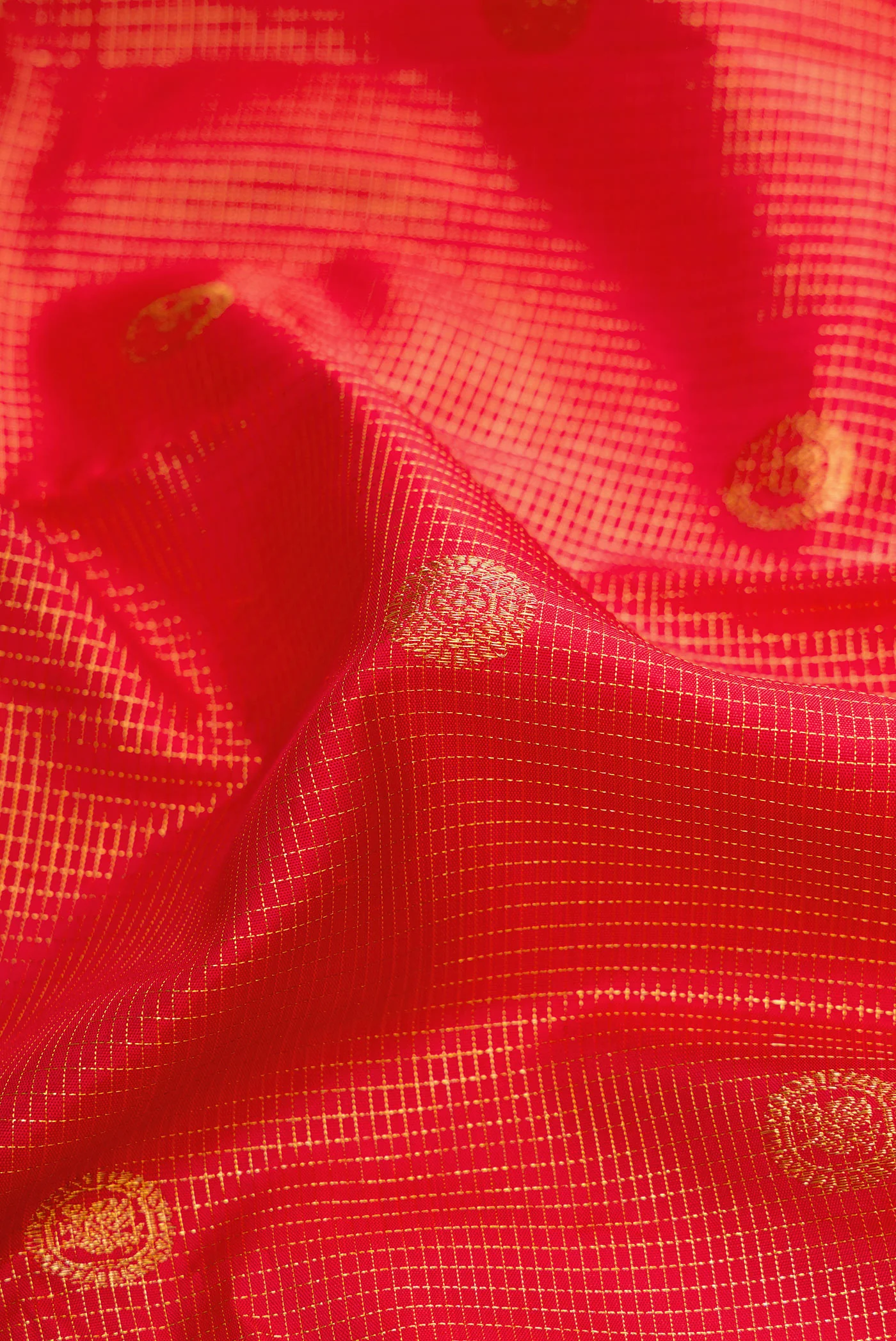 Red Kanchipuram Silk Saree - Image 2