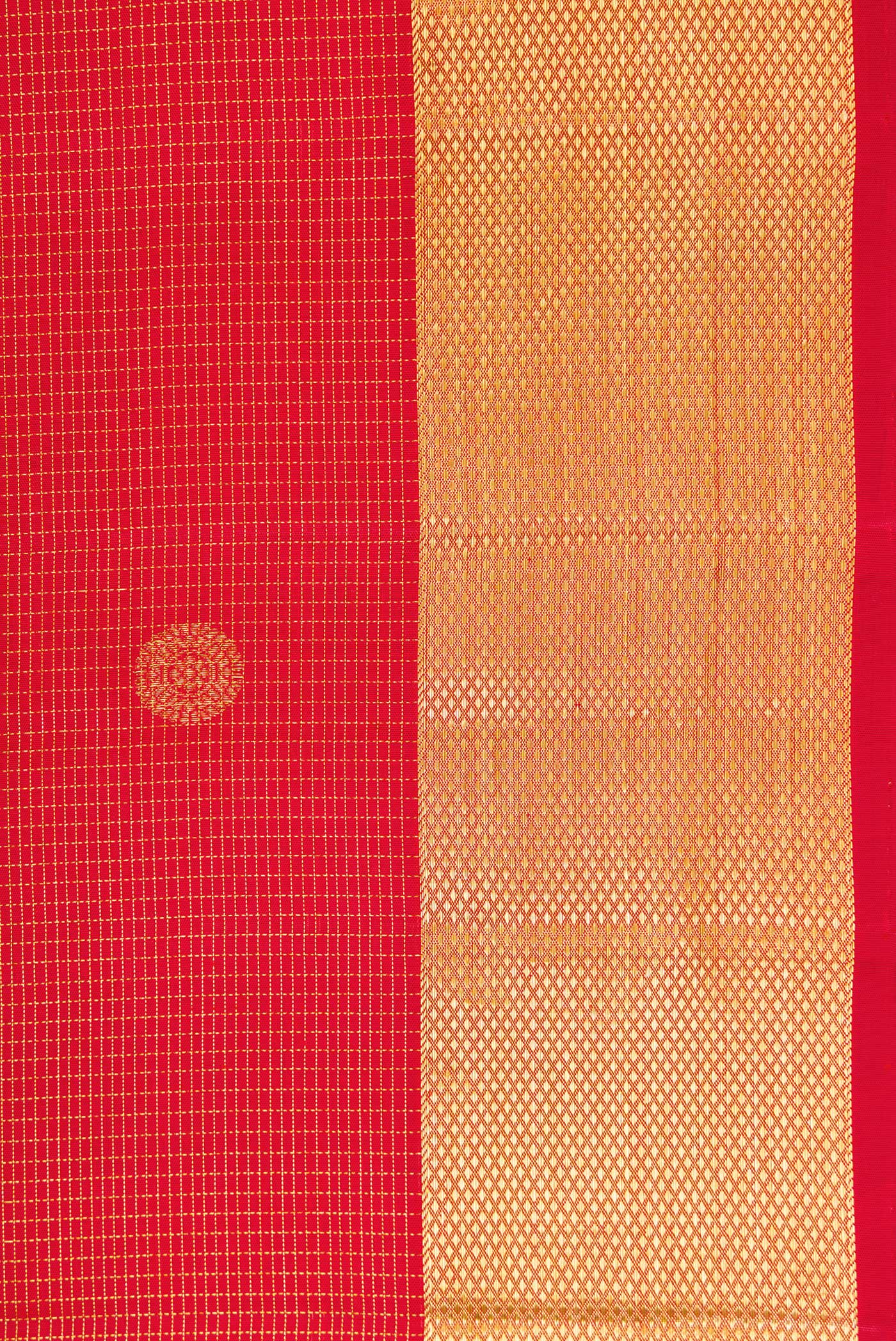 Red Kanchipuram Silk Saree - Image 3