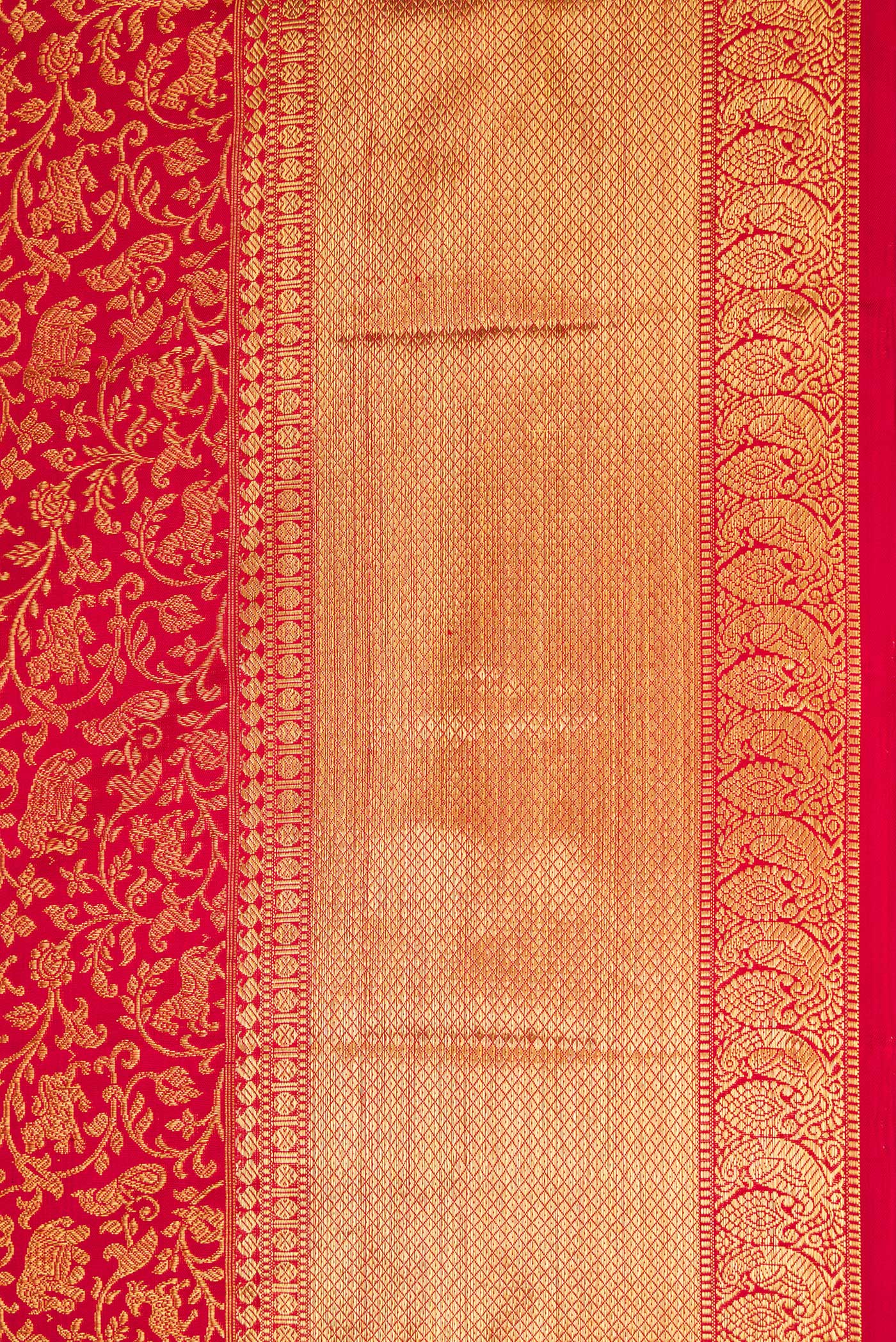 Red Kanchipuram Silk Saree - Image 3
