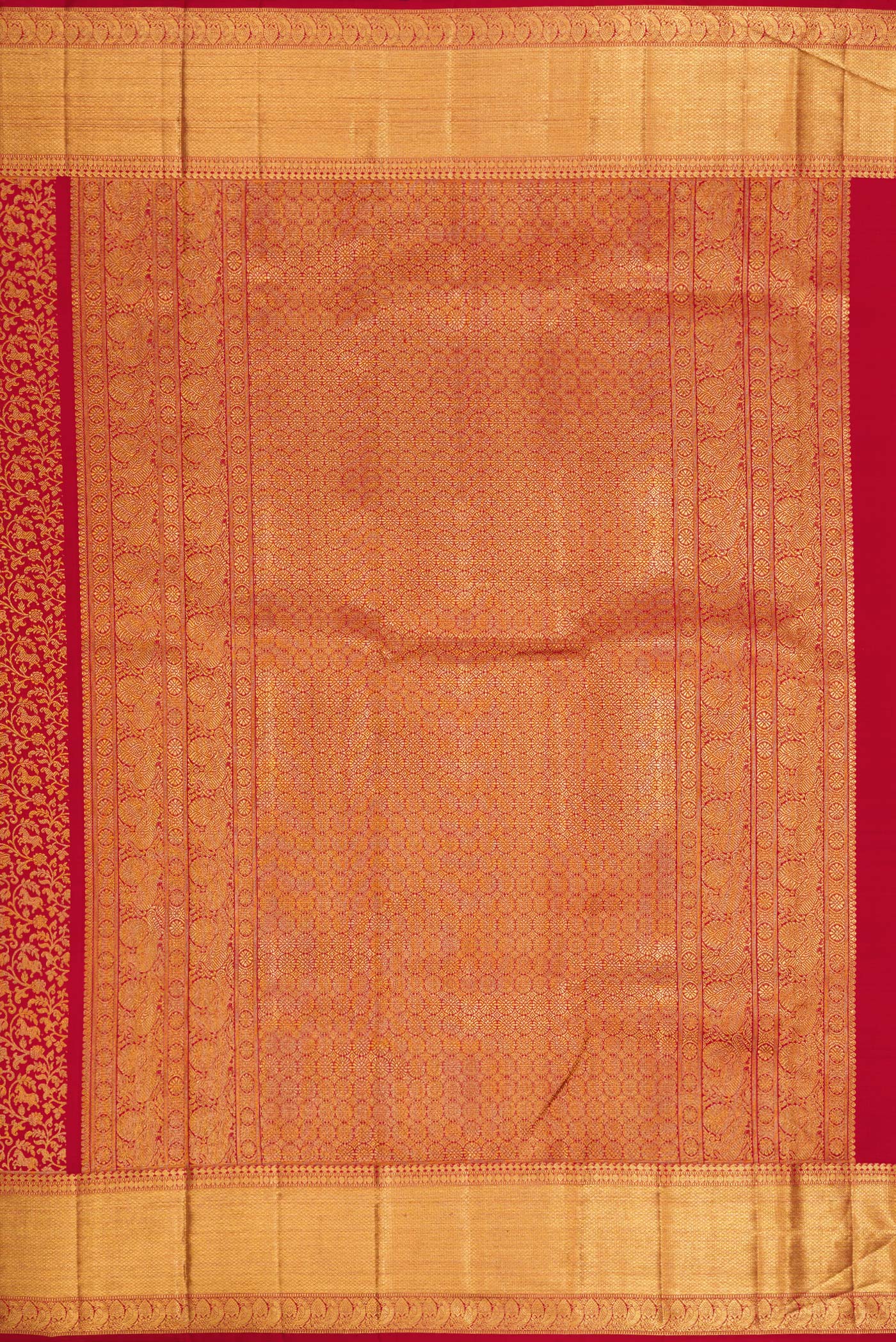 Red Kanchipuram Silk Saree - Image 7
